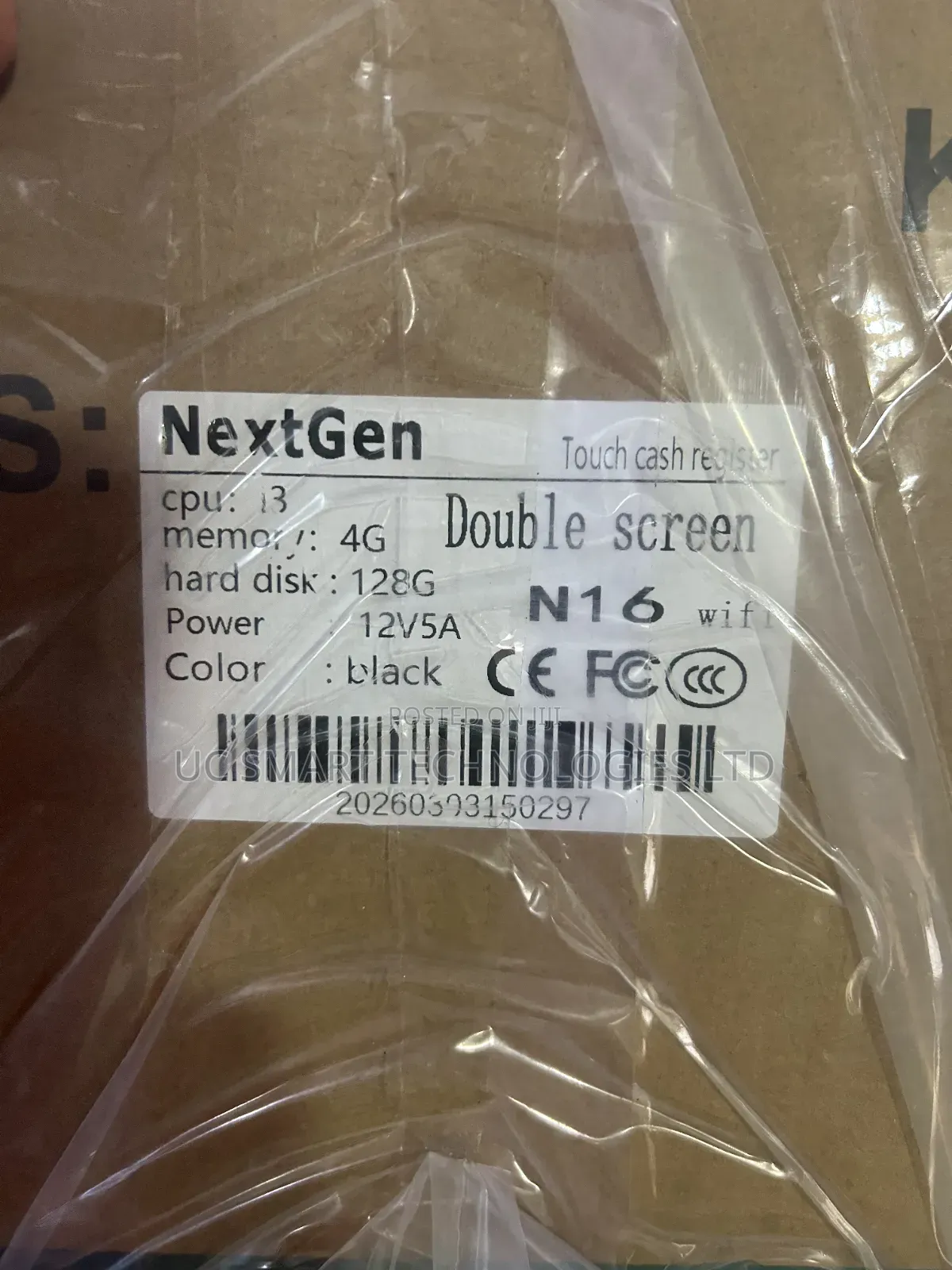 Nextgen Pos System Double Screen Intel Core I3 128gb 4gb Ram Touch