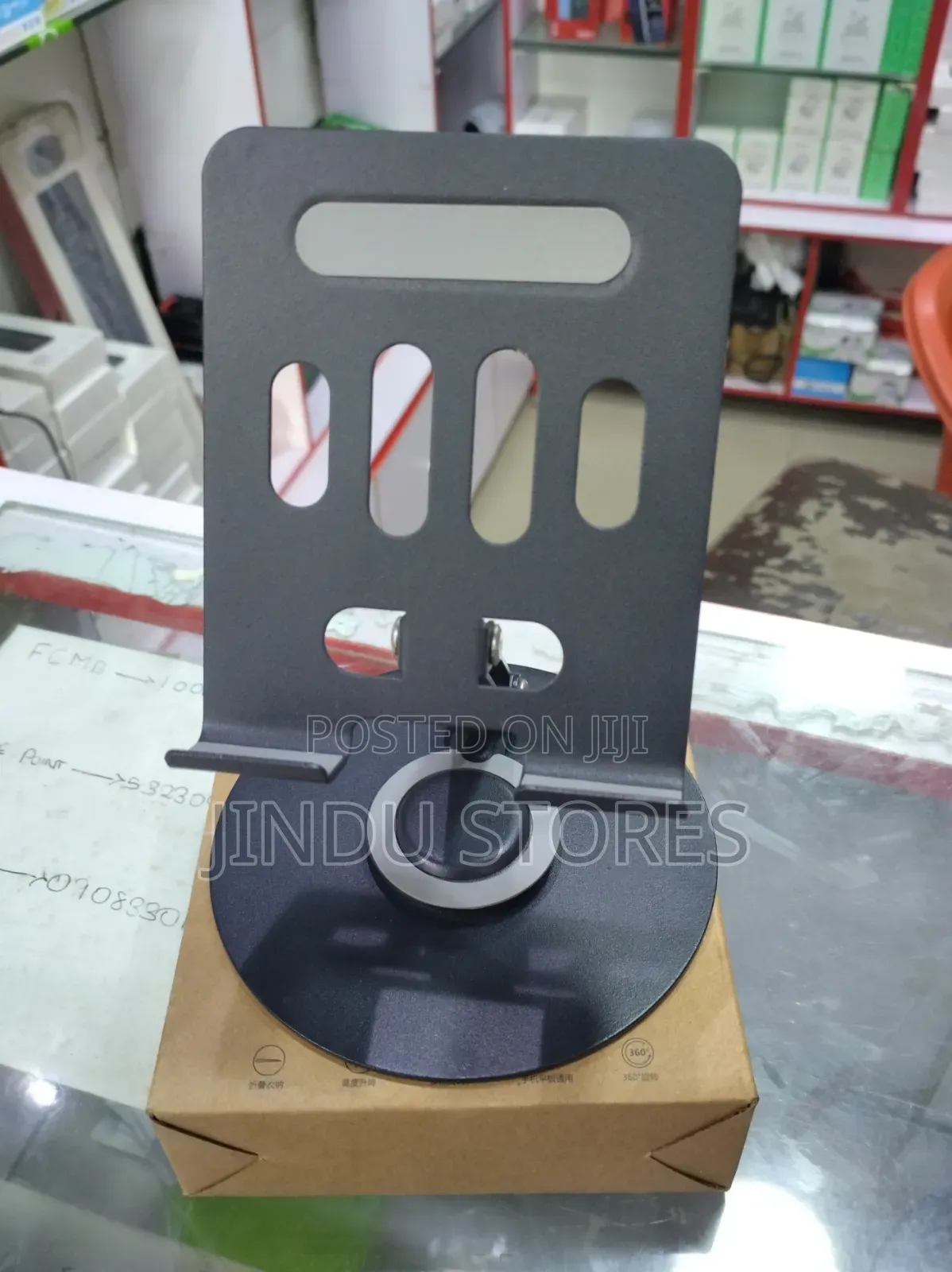 Metal Phone Tab Stand, 360° Rotating Foldable
