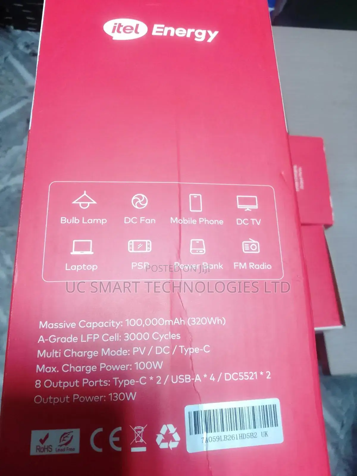 Itel Energy Power Go 100,000mah