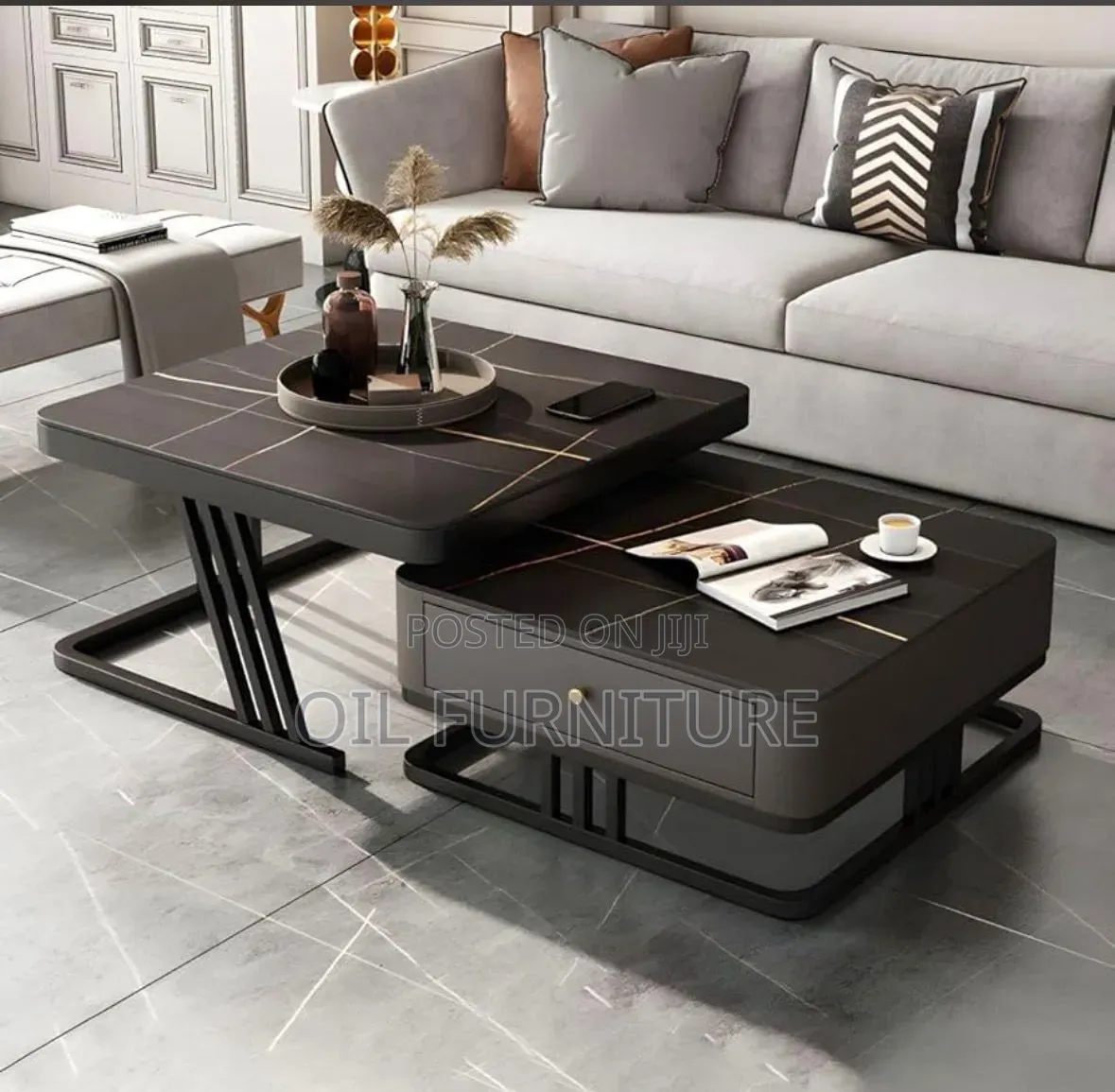 ​Luxury Square Nesting Coffee Tables – Available in Black and White