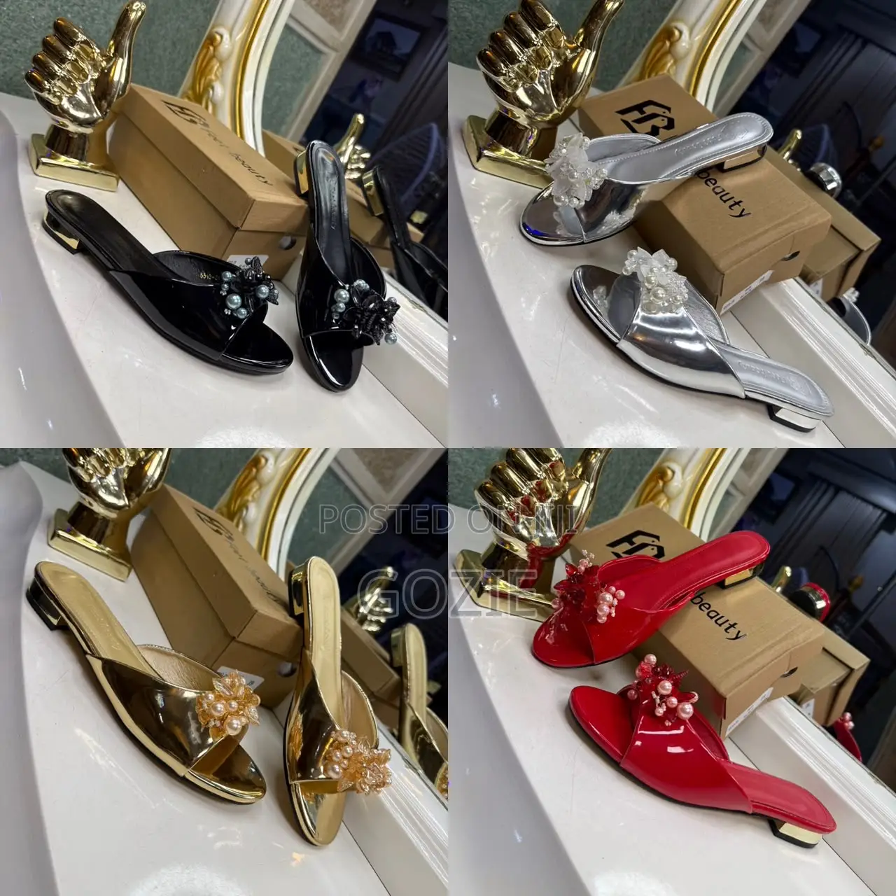 Luxury Plus Feet Low Heel Slippers