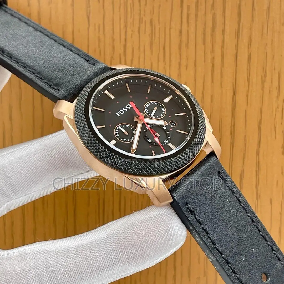 Fossil Quality Luxury Men Chain Strap Wristwatch
