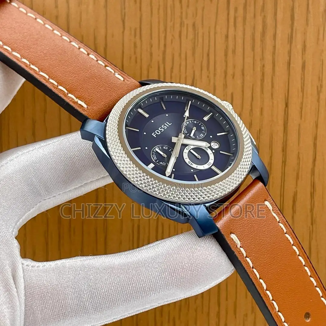 Fossil Quality Luxury Men Chain Strap Wristwatch
