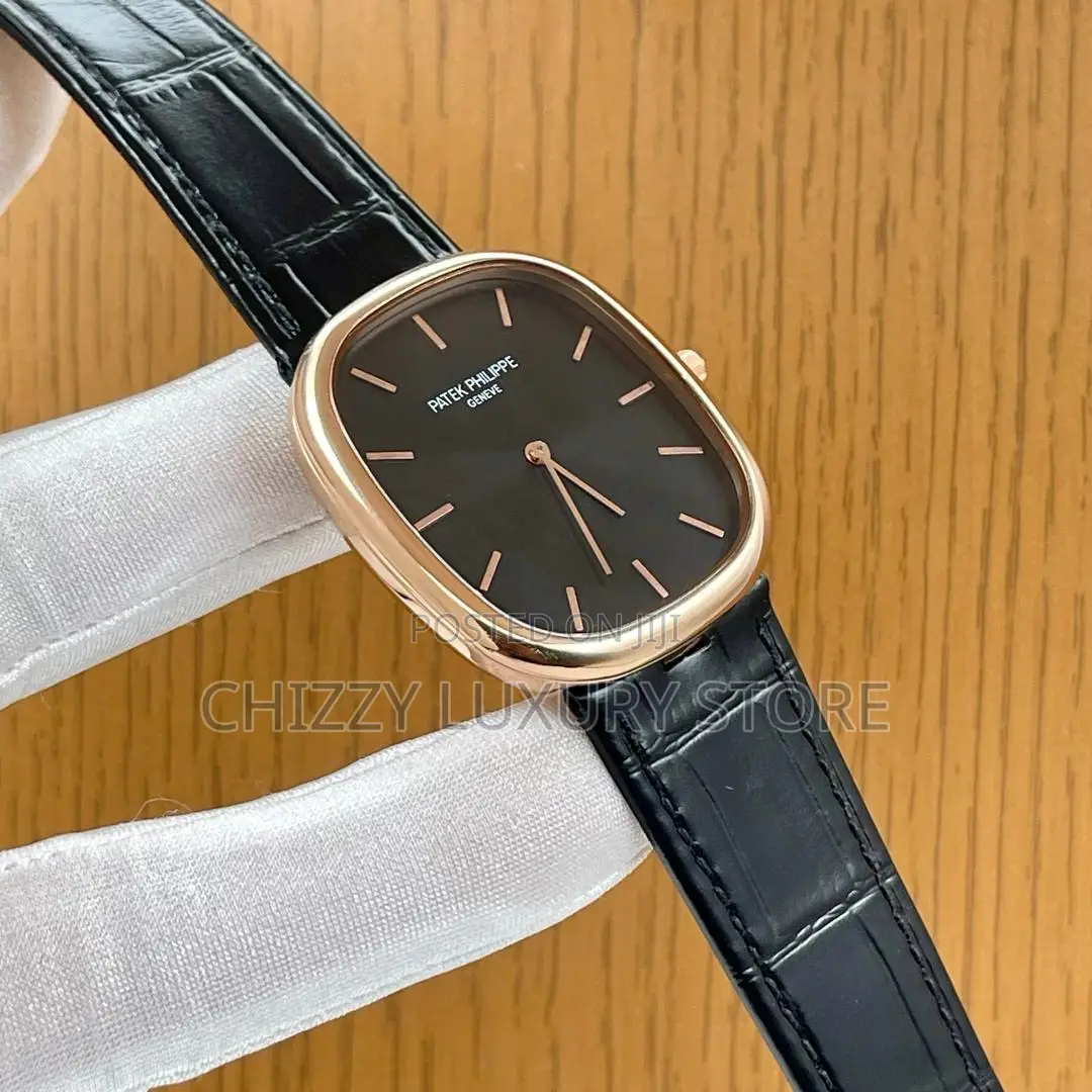 Patek Philippe Quality Luxury Men Genuine Leather Wristwatch