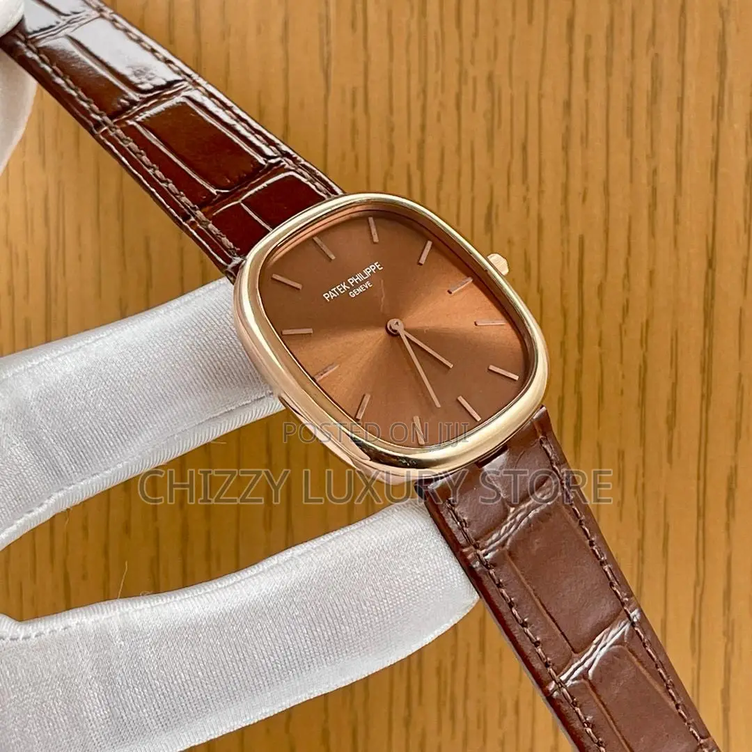 Patek Philippe Quality Luxury Men Genuine Leather Wristwatch