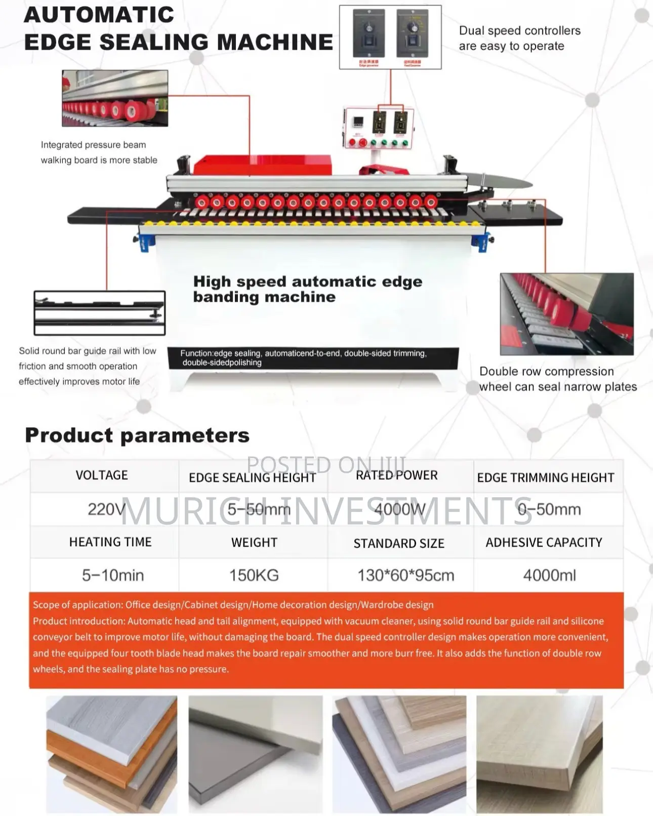 Fully Automatic Edge Banding Machine Compact, Efficient Professional