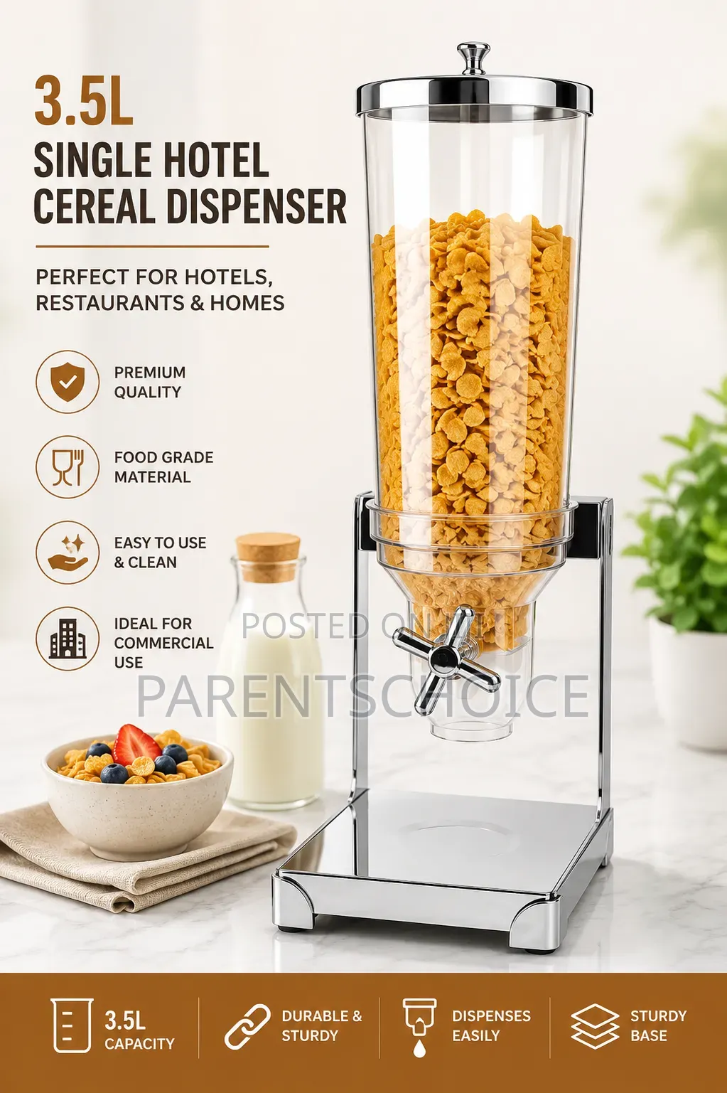 Hotel Cereal Dispenser- Single 3.5l /Double 7