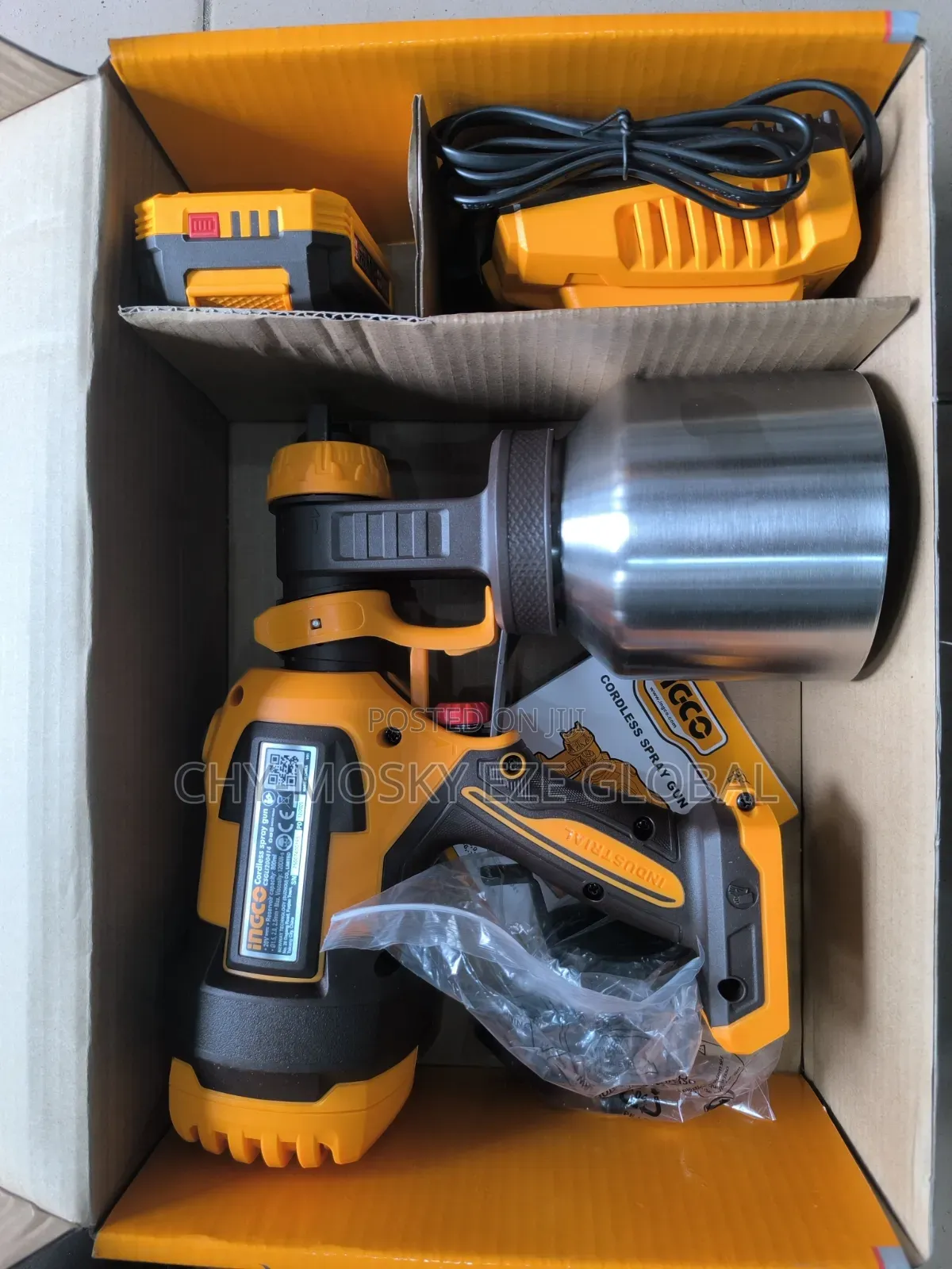 Cordless Spray Gun (Stainless Tank)