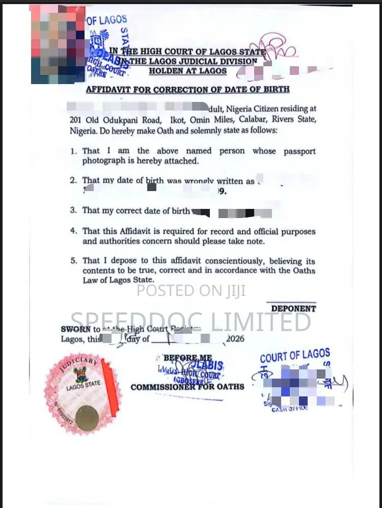 Court Sworn Affidavits