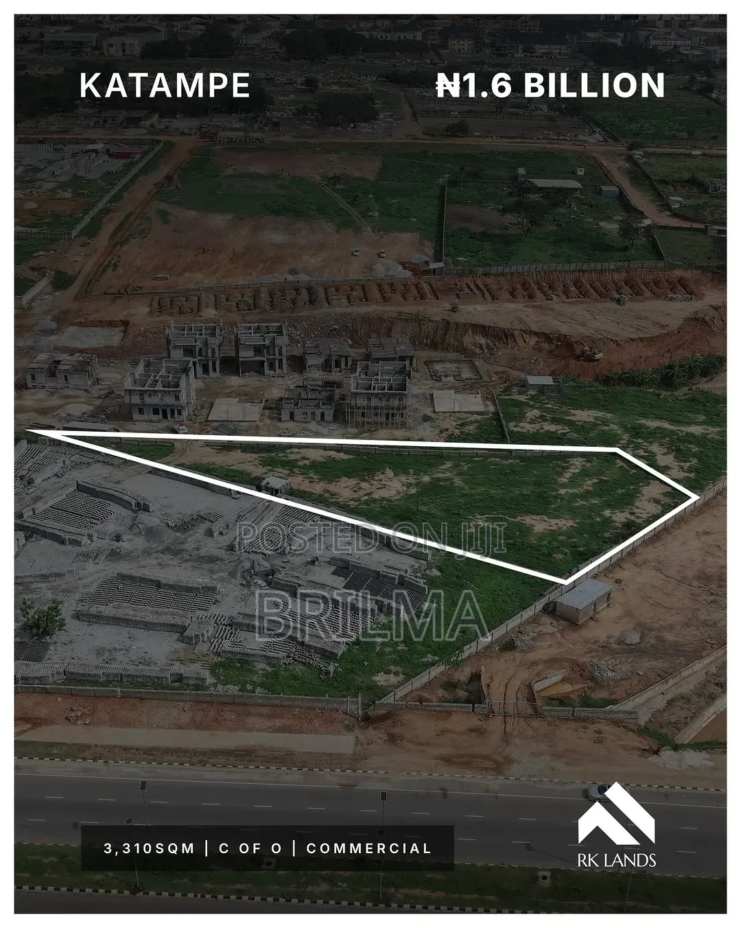 3,310 SQM of Land in Katampe for Sale