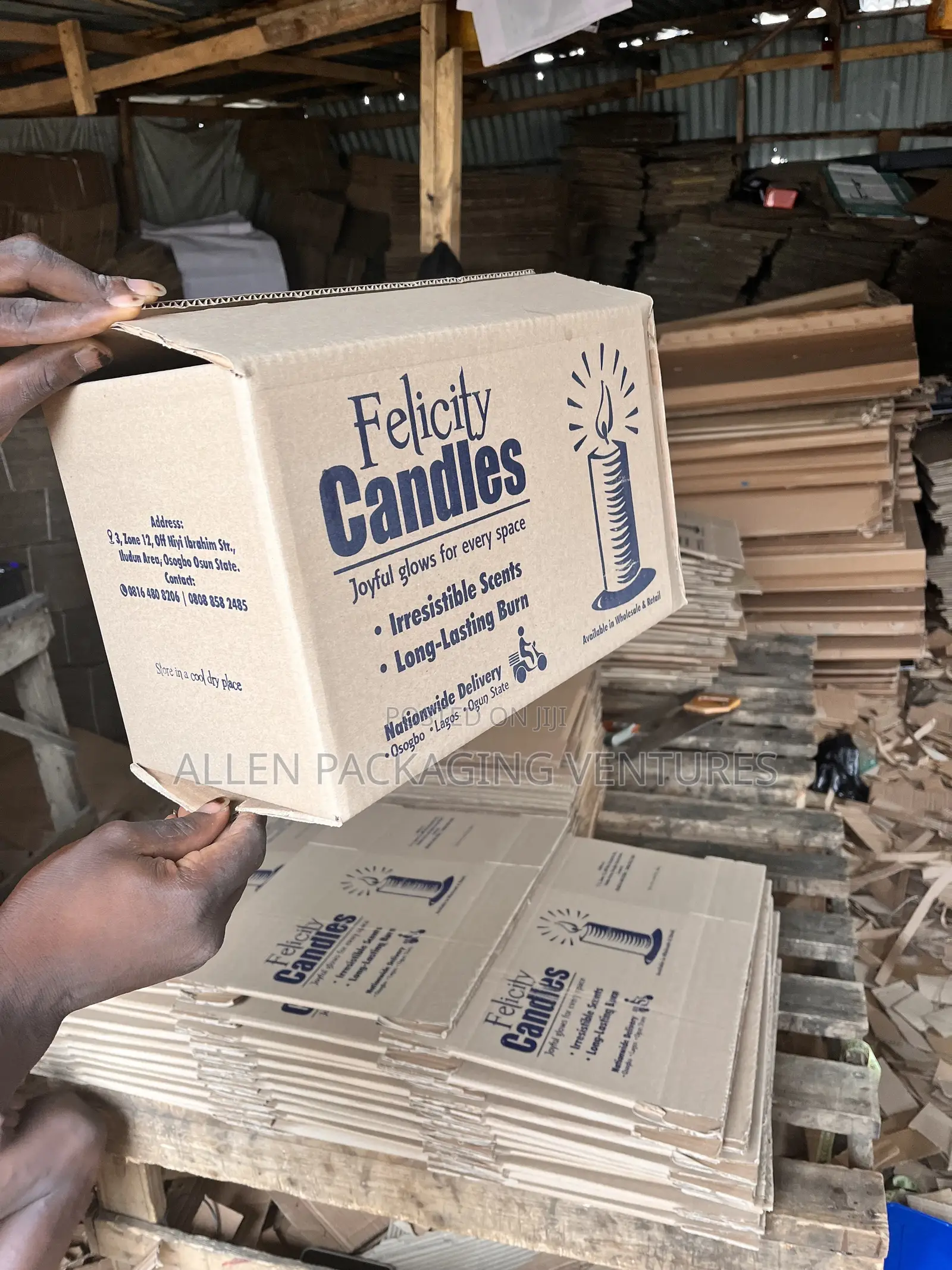 Brown Candle Carton Box
