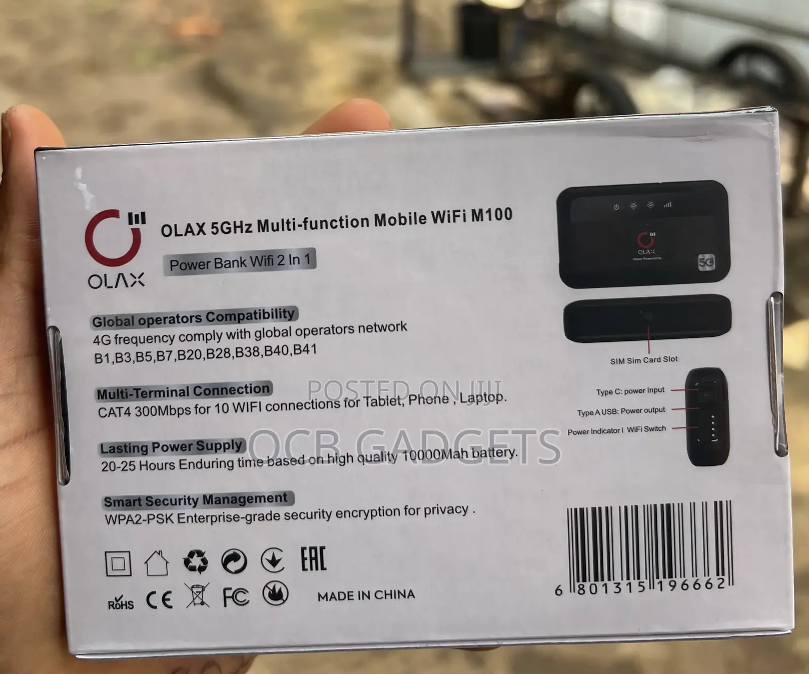 Olax 5g Mobile Wifi Mt100