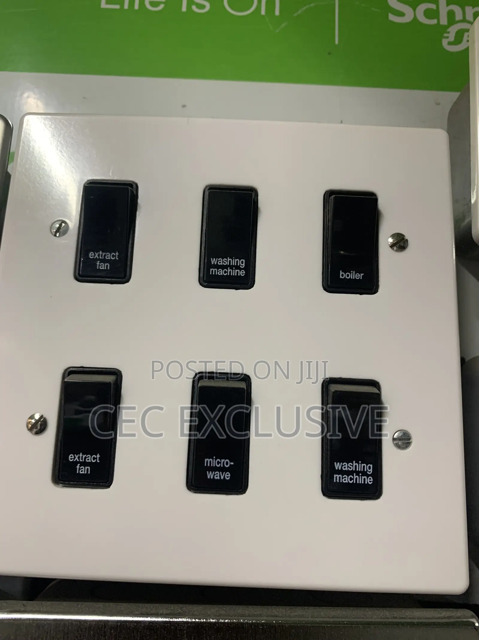 8 Gang White Panel Switch Mk