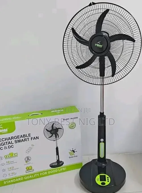 Iwin Quality Solar Rechargeable Fan 18"Inches