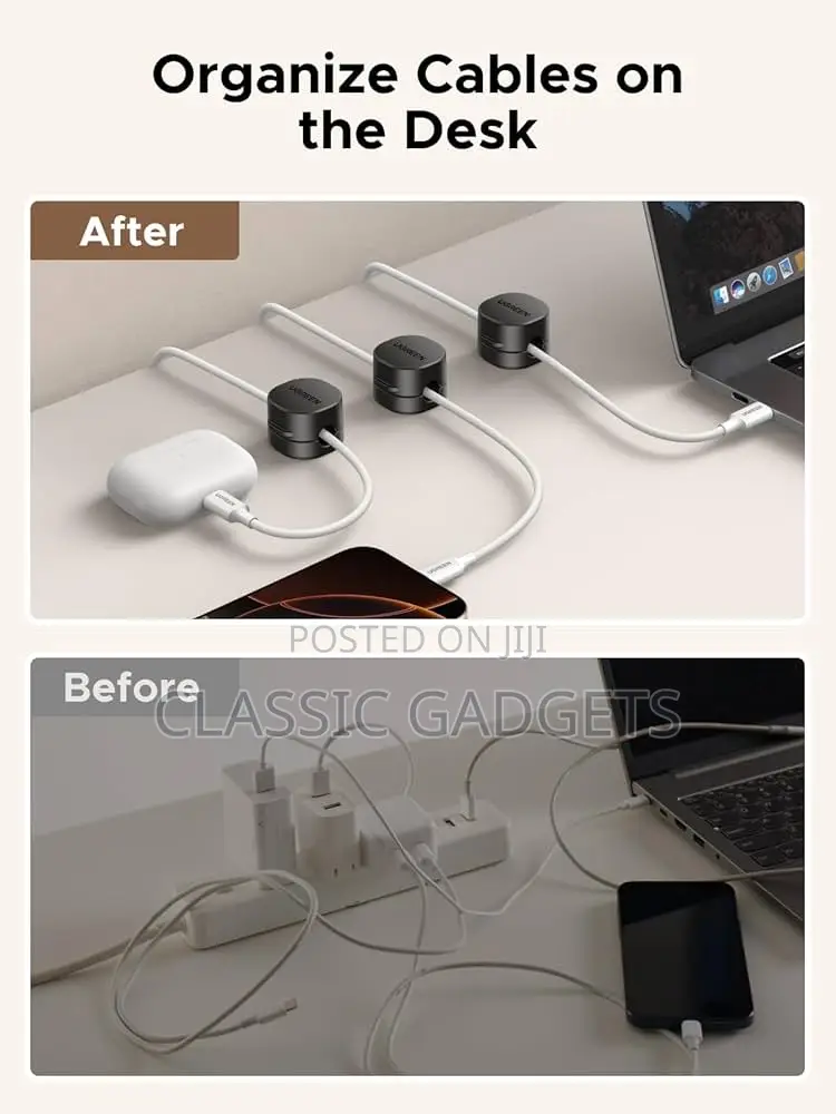 Ugreen Adhesive 6 in 1 Cable Organizer Clips