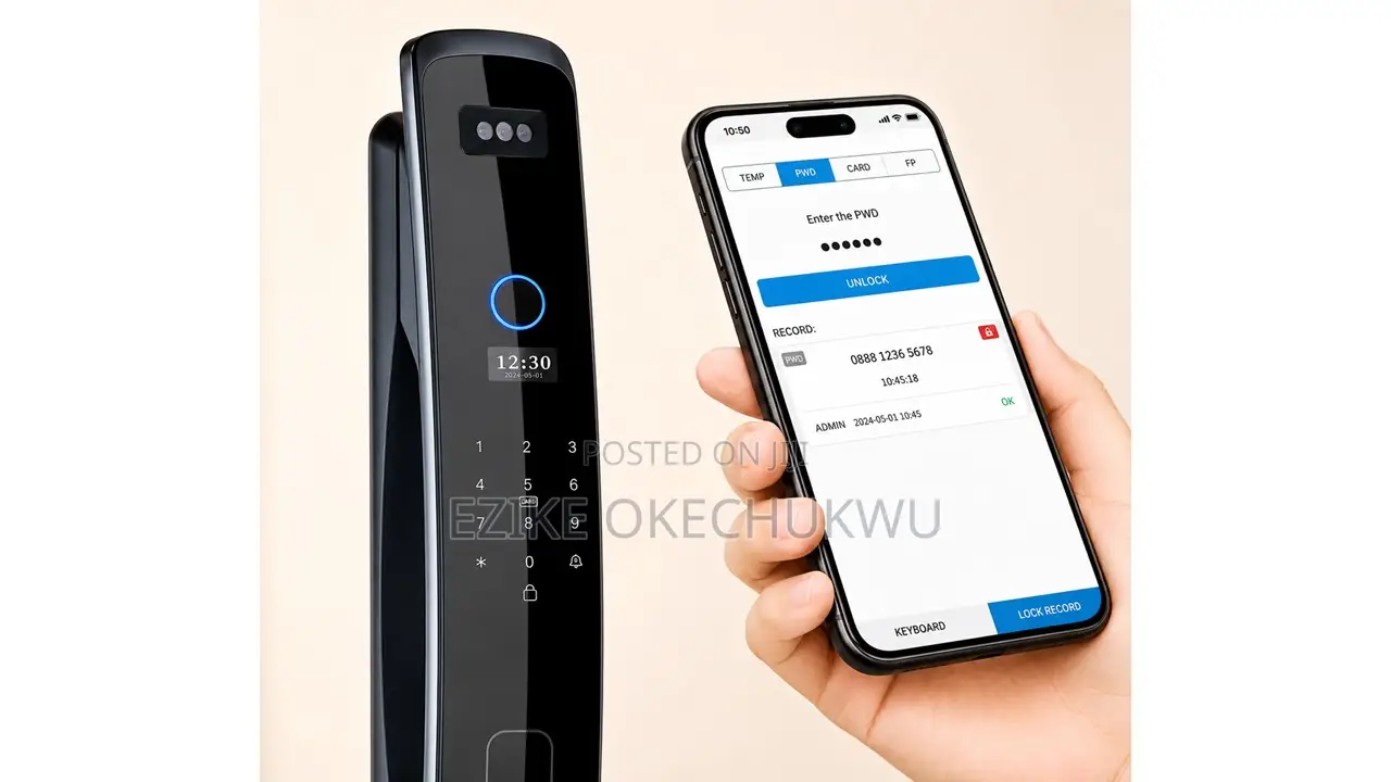 Wishome Smart Digital Door Lock Fingerprint Facial Smart Lock