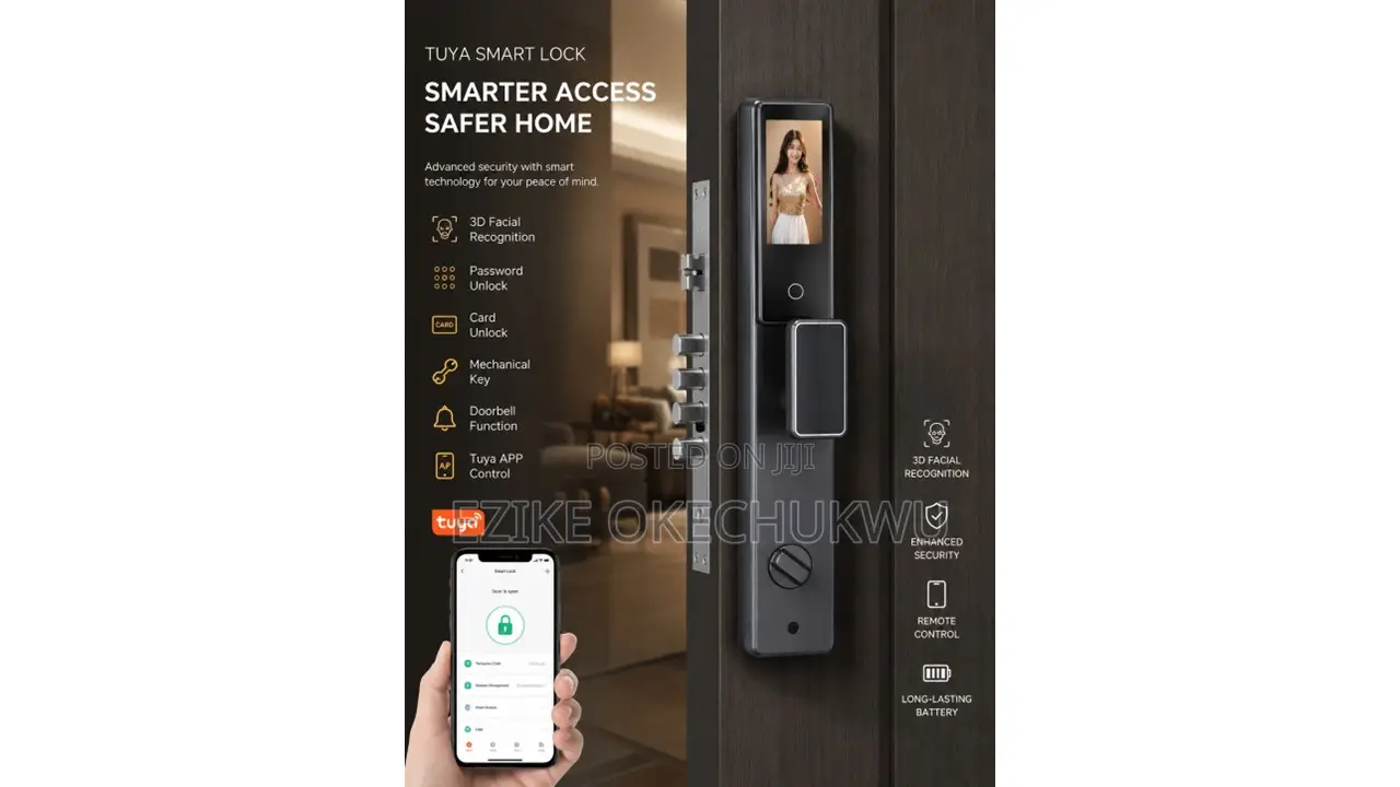 Smart Fingerprint Door Lock , 3d Face Recognition Door Lock