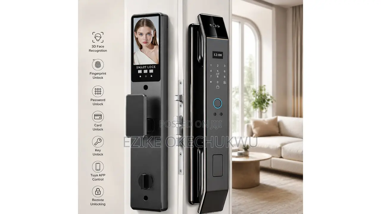 Smart Fingerprint Door Lock With Camera, 3d Face Recognition Door Lock