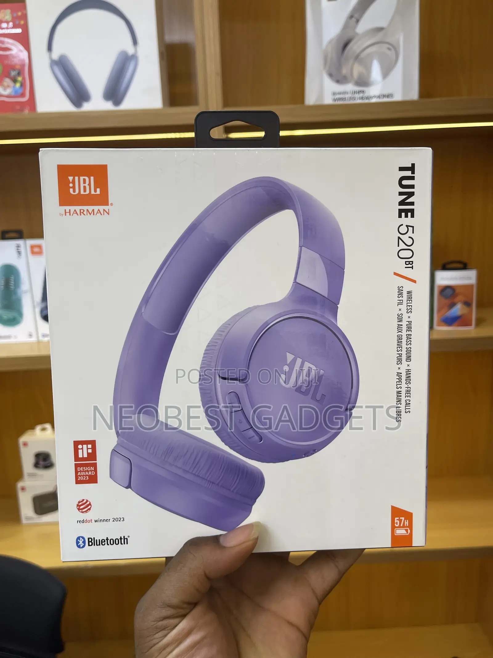 Purple JBL Tune 520 Bt
