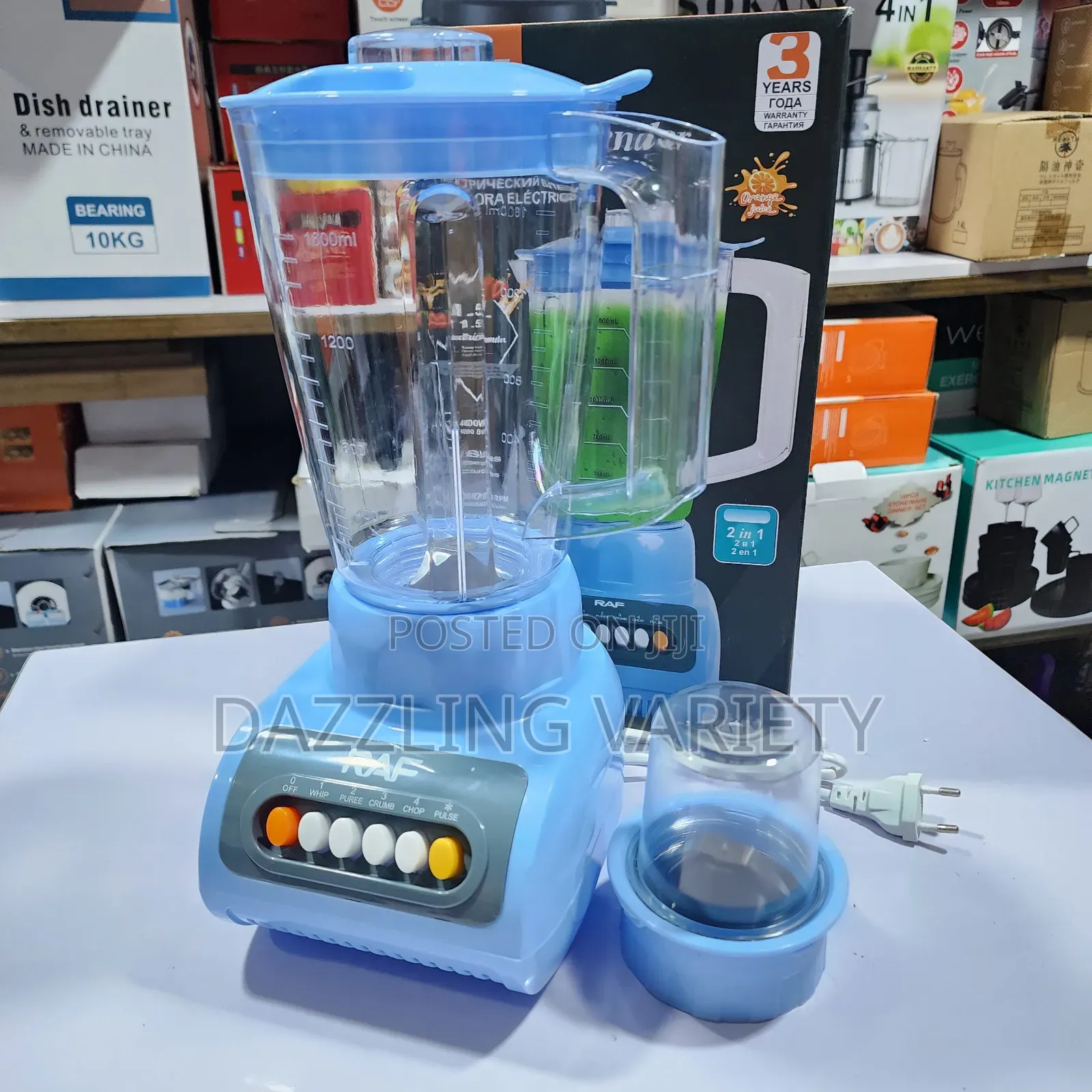 2-in-1 Raf 1.5liters Durable Electric Blender