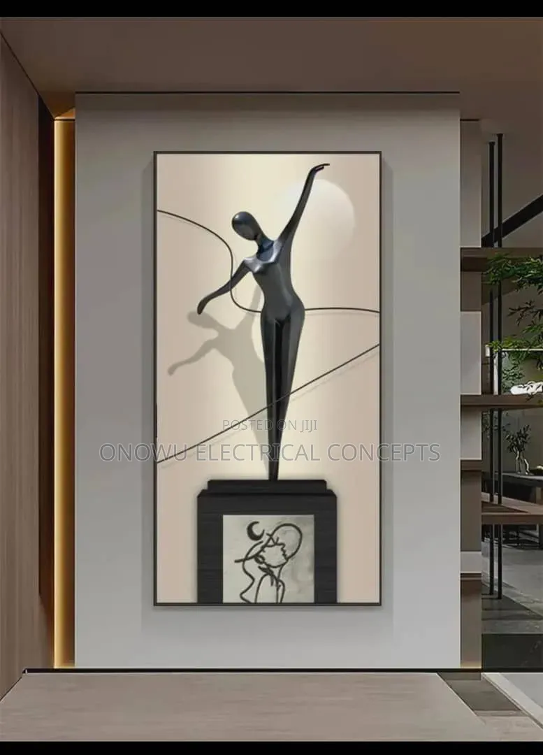 Modern Abstract Figure Portrait Luminous Interior Painting Led