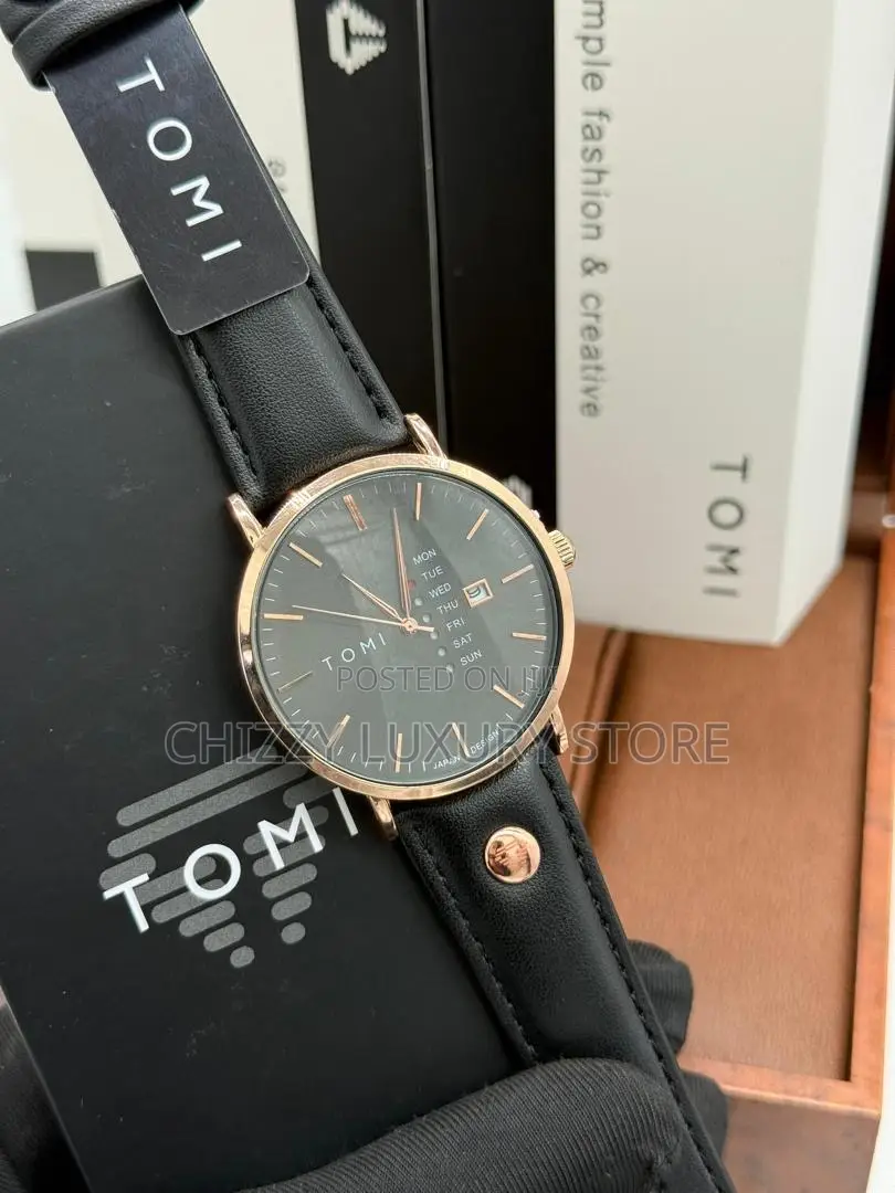 Tomi Quality Men Genuine Leather Wristwatch