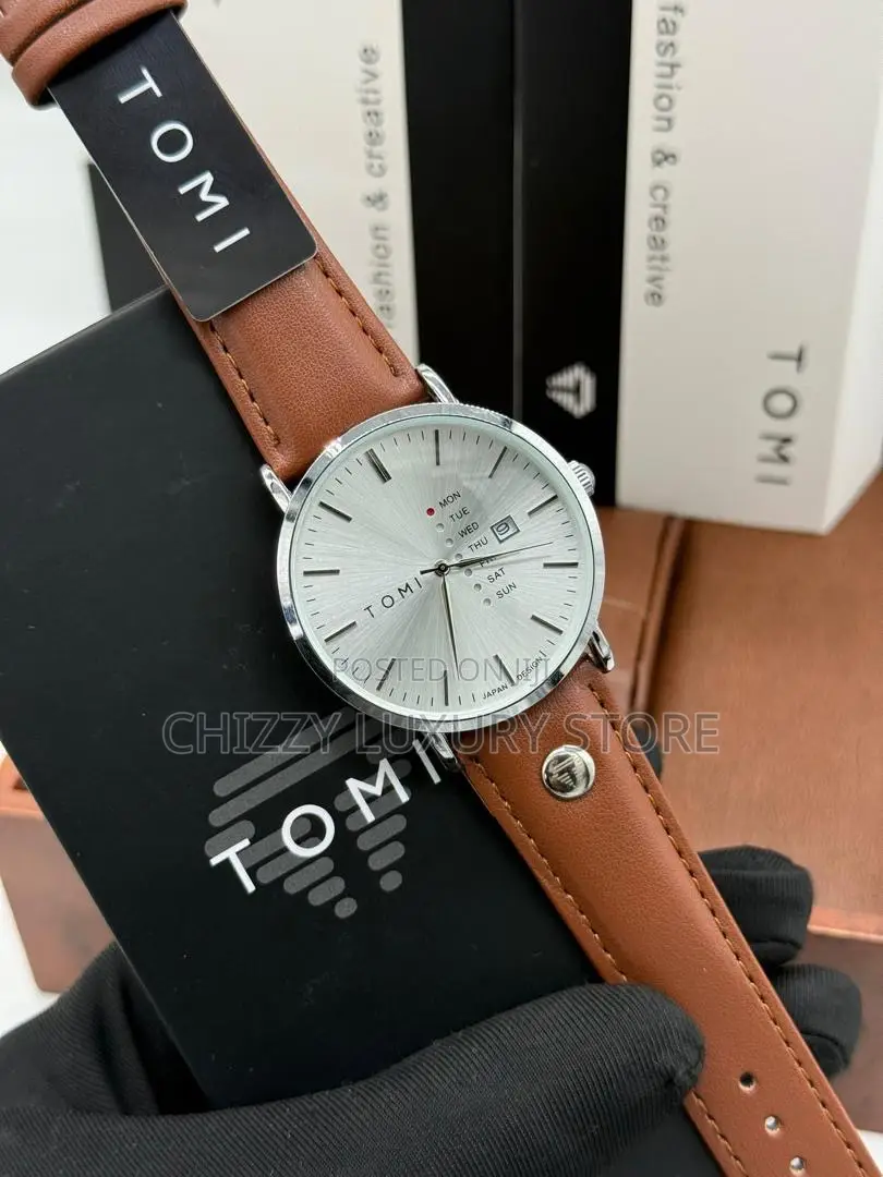 Tomi Quality Men Genuine Leather Wristwatch