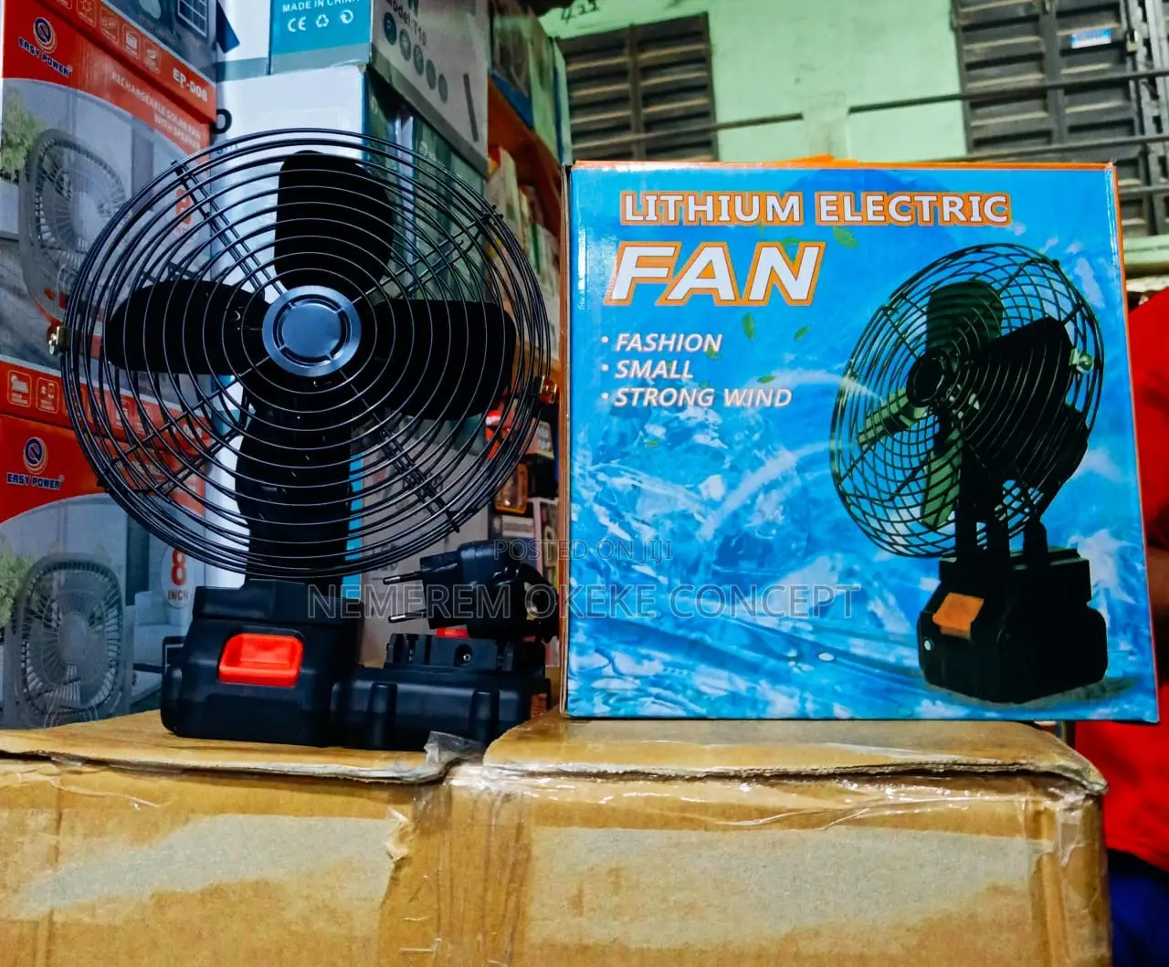 Lithium Electric/ Rechargeable Fan With Double Battery