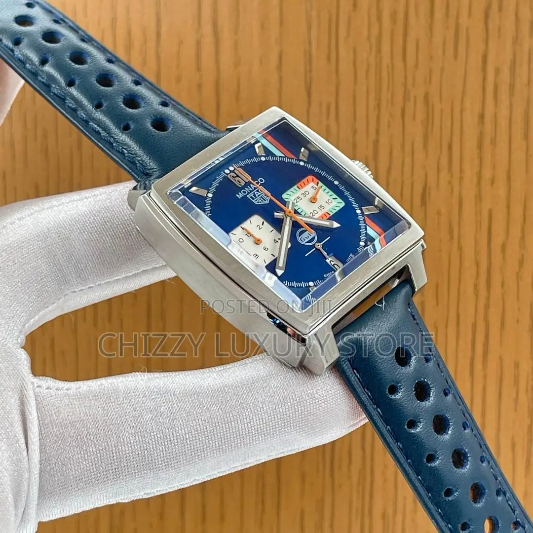Monaco Quality Luxury Genuine Leather Wristwatch