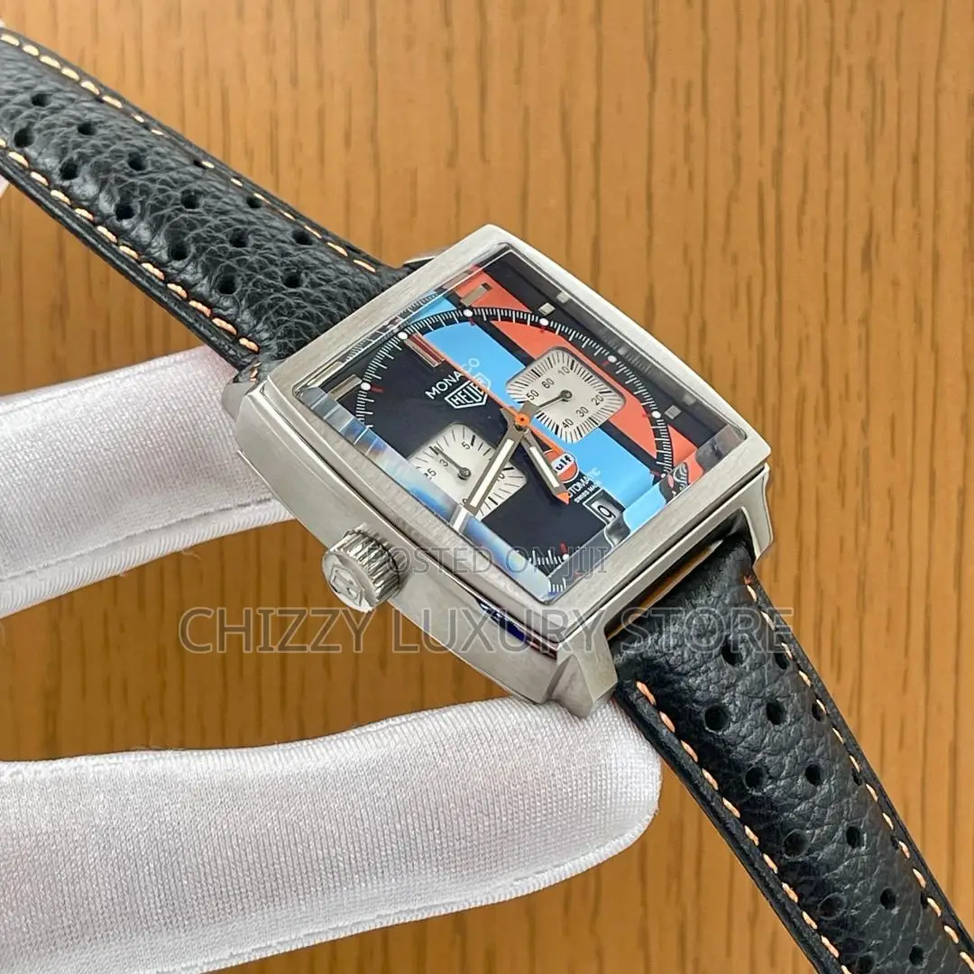 Monaco Quality Luxury Genuine Leather Wristwatch