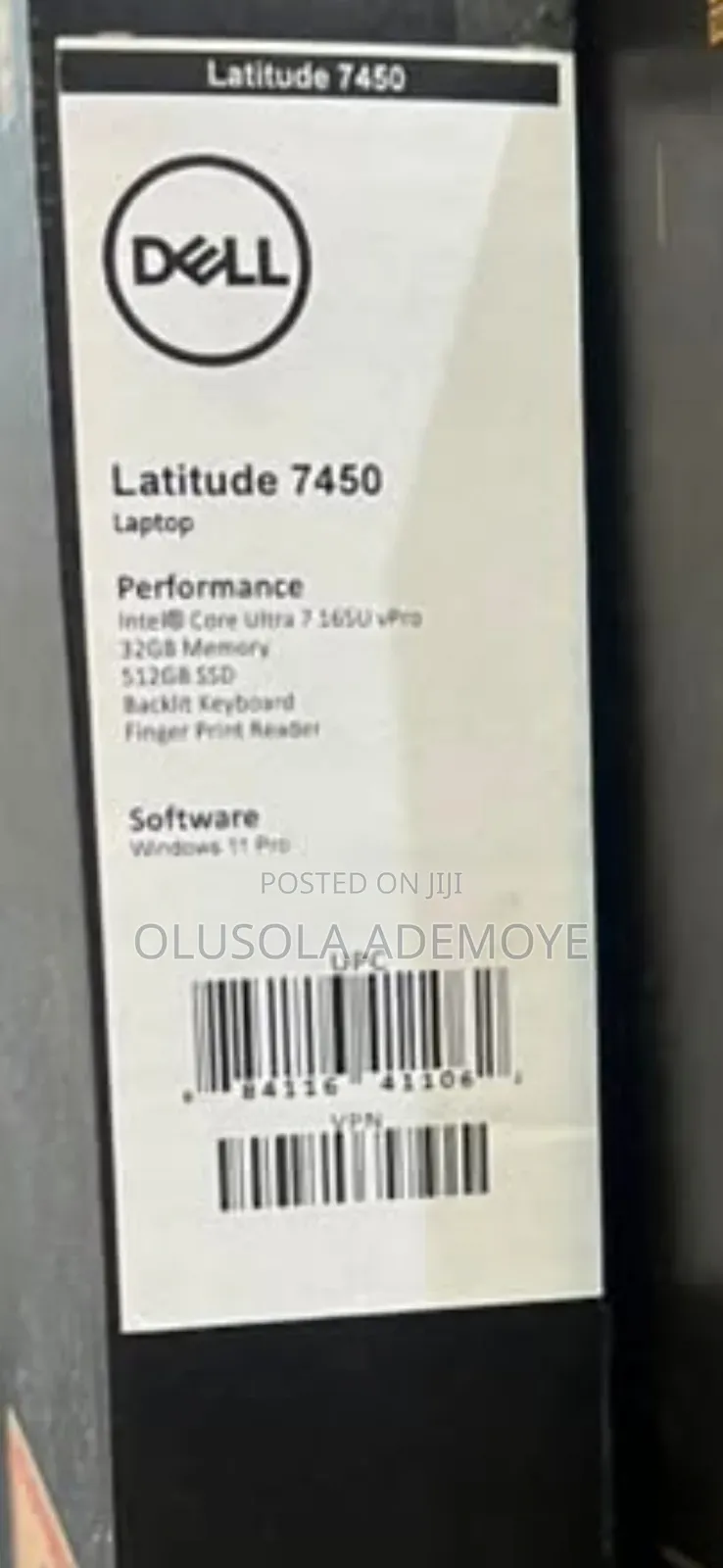New Laptop Dell Latitude 7450 32GB Intel Core Ultra 7 SSD 512GB