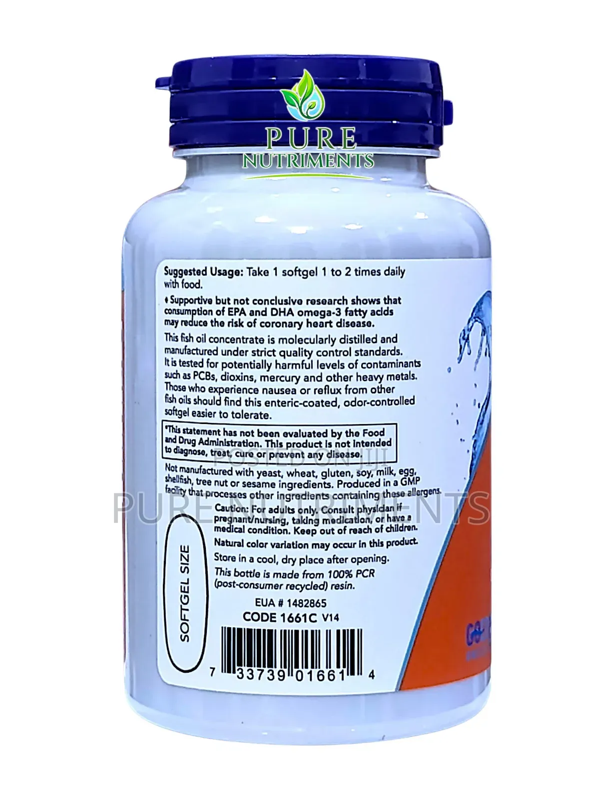 Now Ultra Omega-3 Fish Oil 500/250mg Epa Dha 90 Softgels_