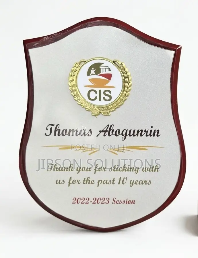 Certificate, Medal, Trophy and Plaque Award