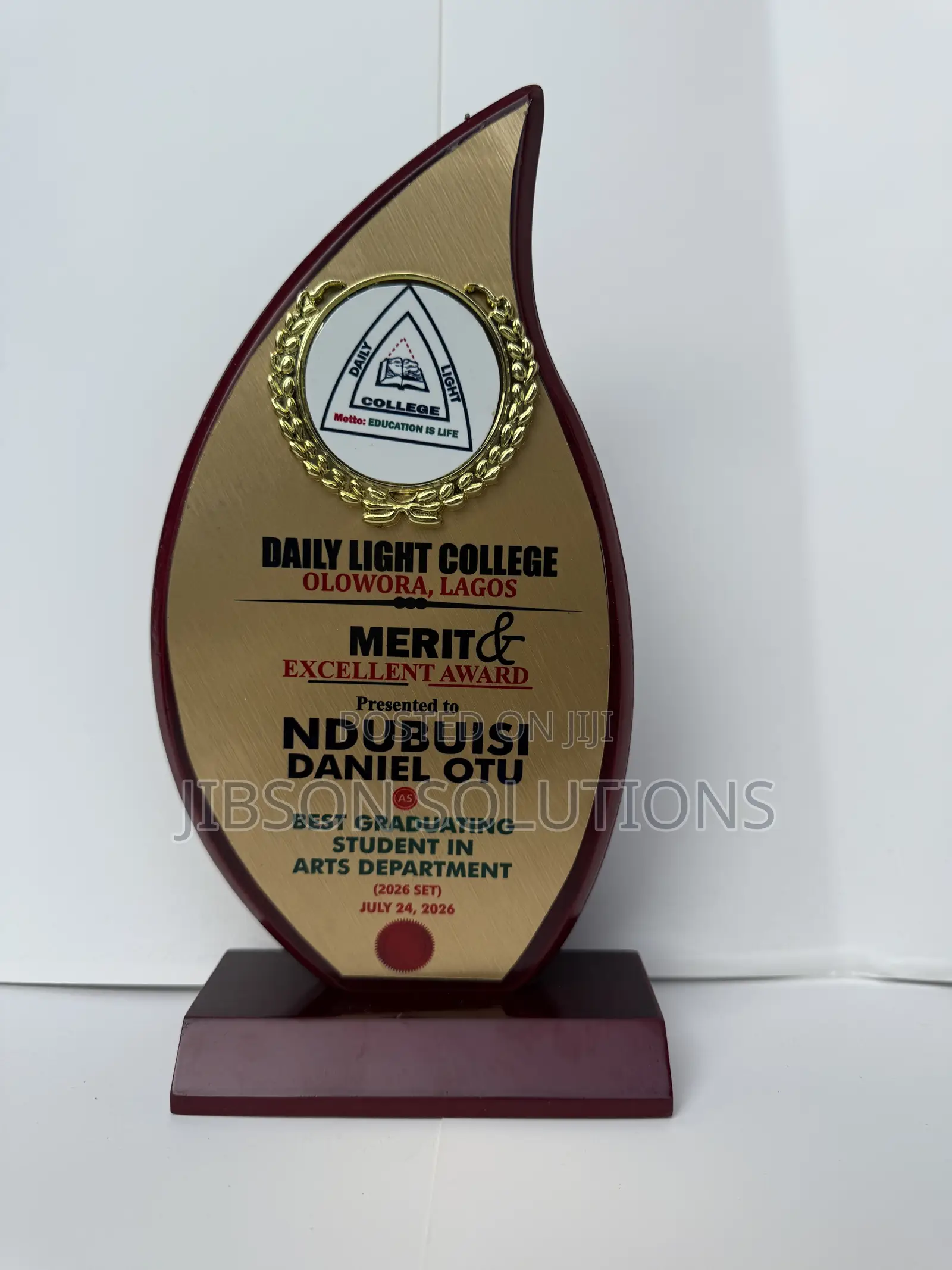 Certificate, Medal, Trophy and Plaque Award