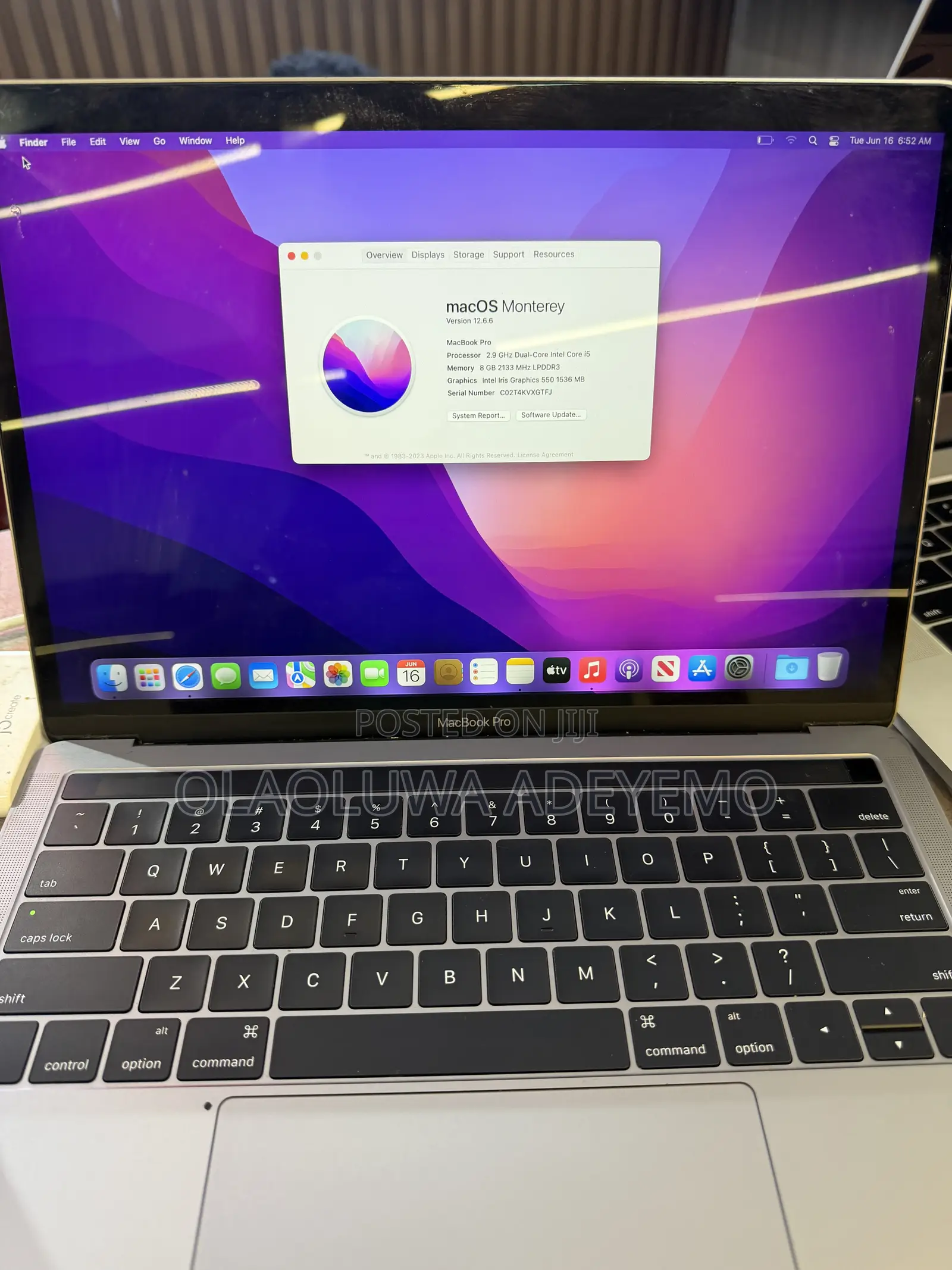 Laptop Apple MacBook 2016 8GB Intel Core i5 SSD 256GB
