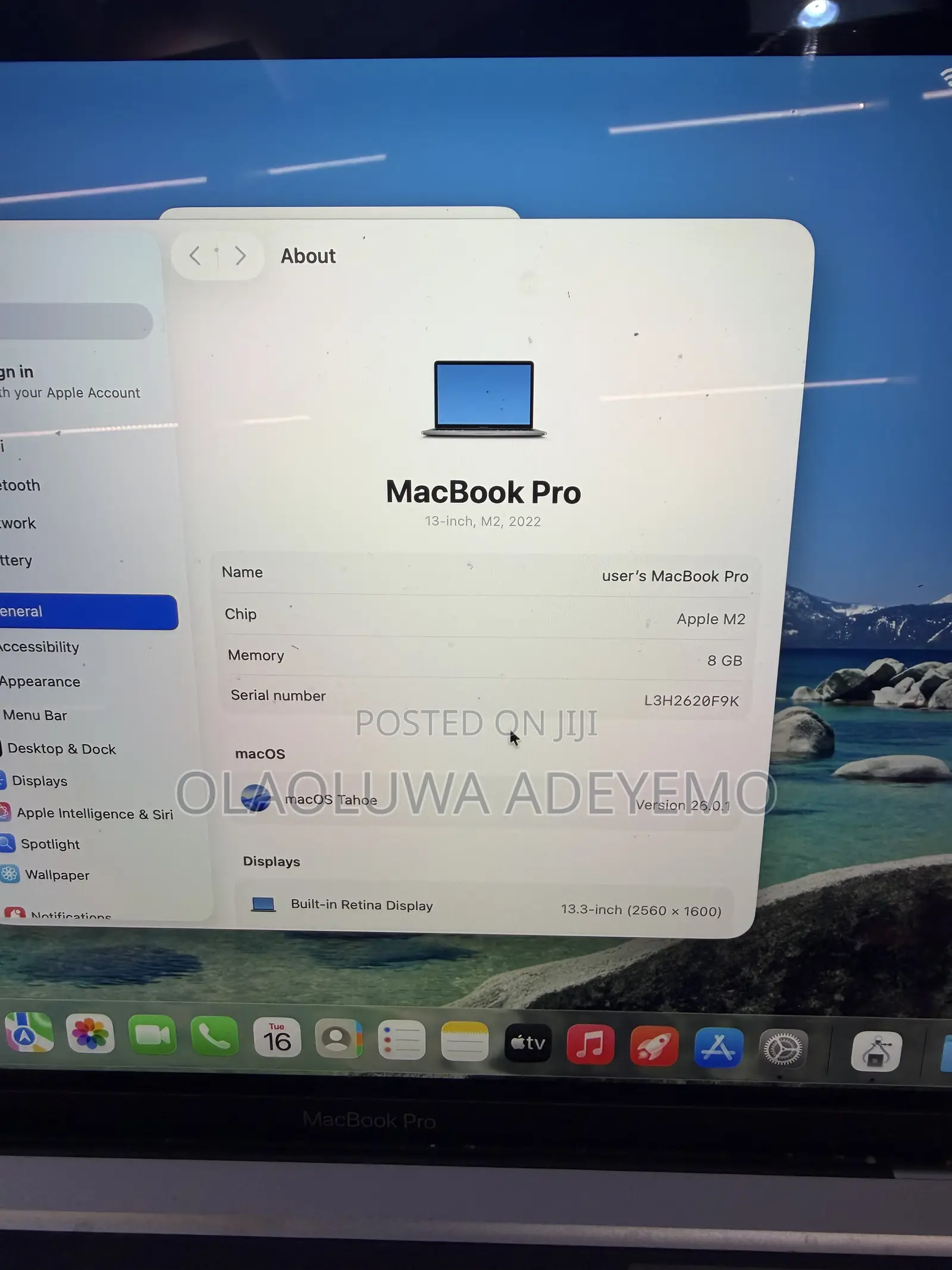 Laptop Apple MacBook Pro 2022 M2 8GB Apple M2 SSD 256GB