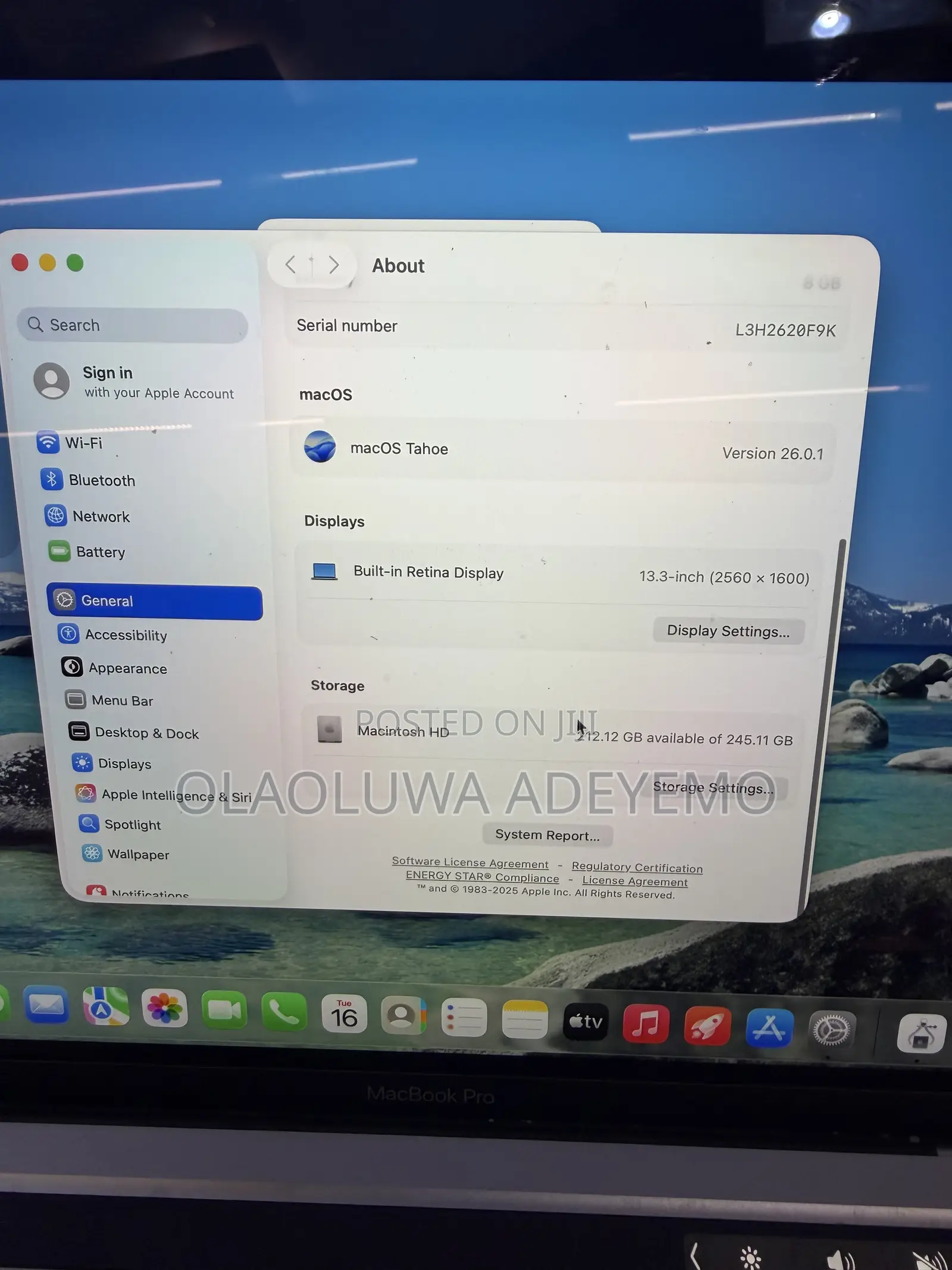 Laptop Apple MacBook Pro 2022 M2 8GB Apple M2 SSD 256GB