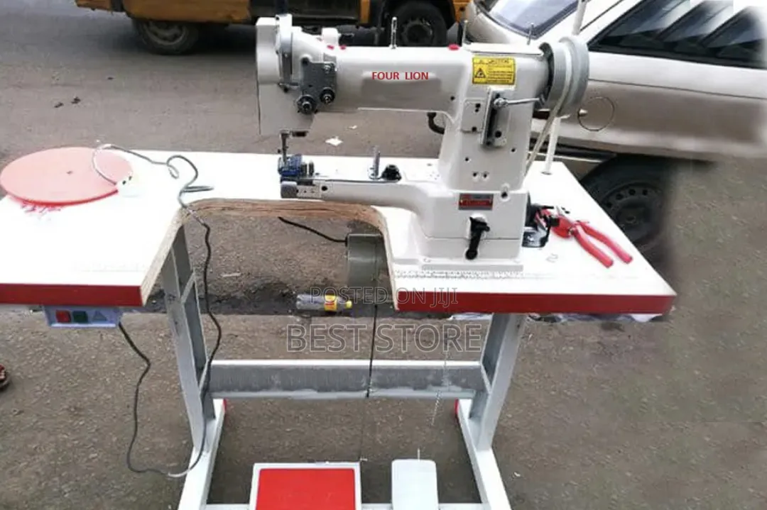Two Lion Cylinder Bed Leather Sewing Machine