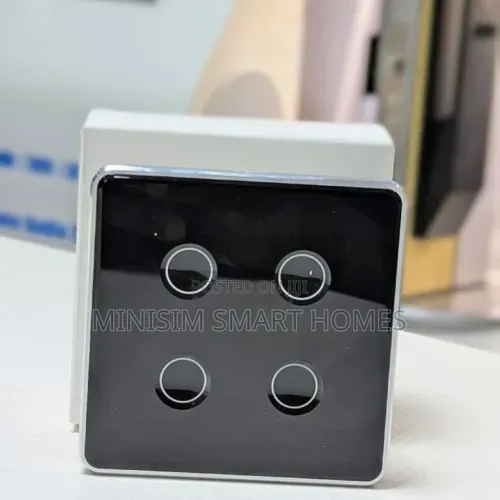 4 Gang Zigbee Concave Switch - Silver Frame