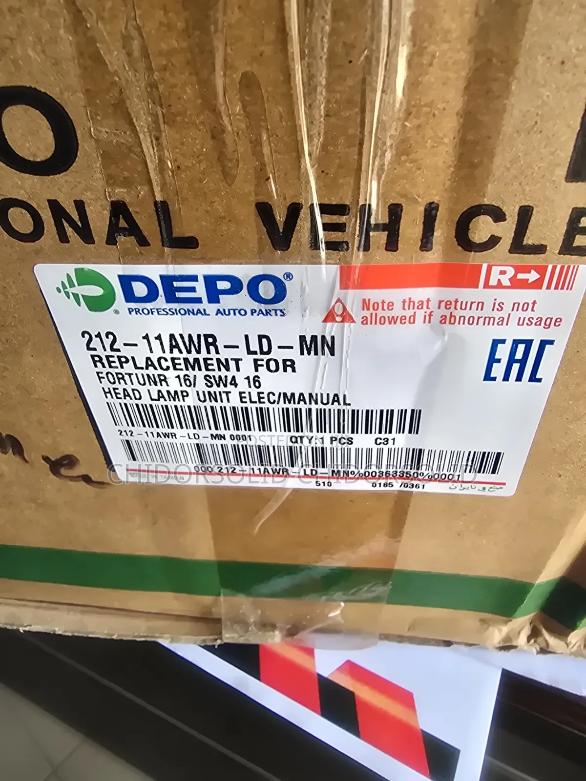 Head Lamp Toyota Fortuner 2017