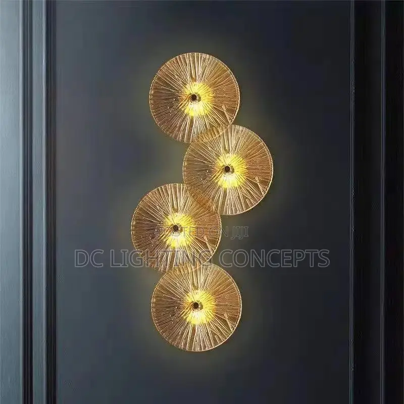 Modern Designer Luxury Lotus Leaf Glass Wall Lamp.