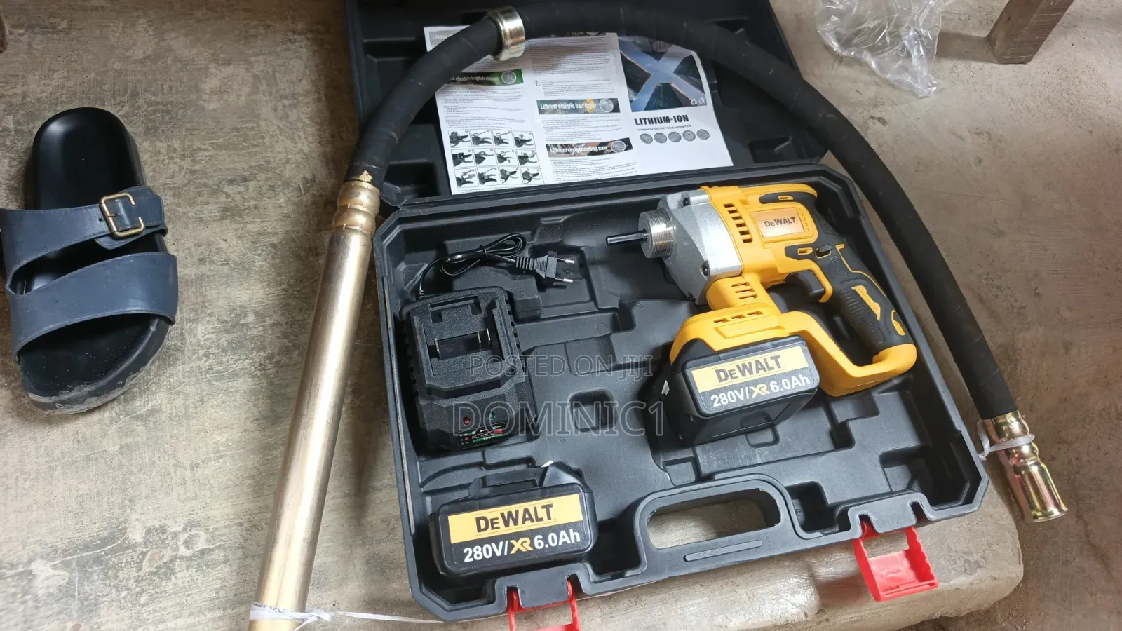 Cordless Concrete Vibrator Kit Modeled After Dewalt