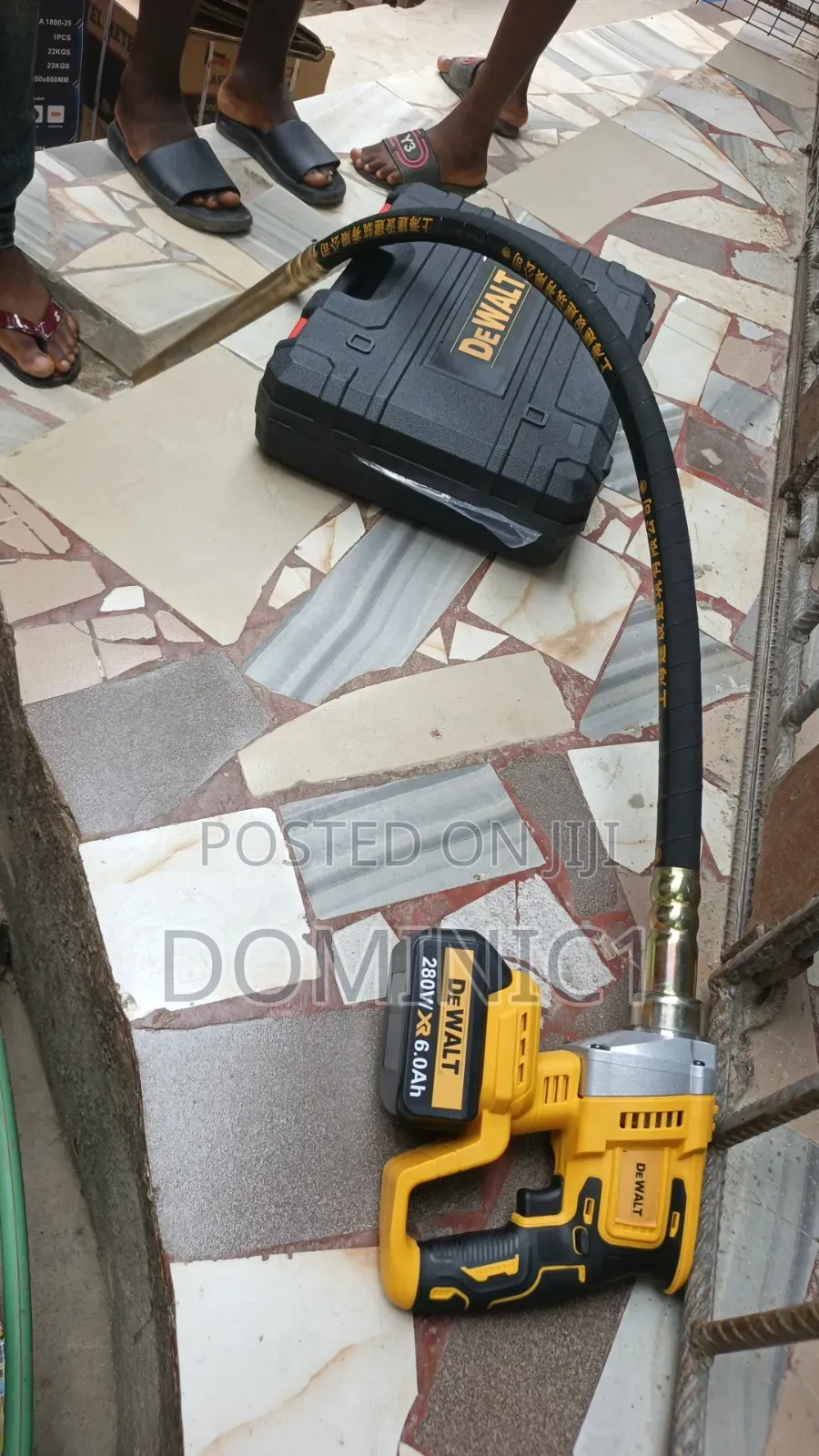 Cordless Concrete Vibrator Kit Modeled After Dewalt