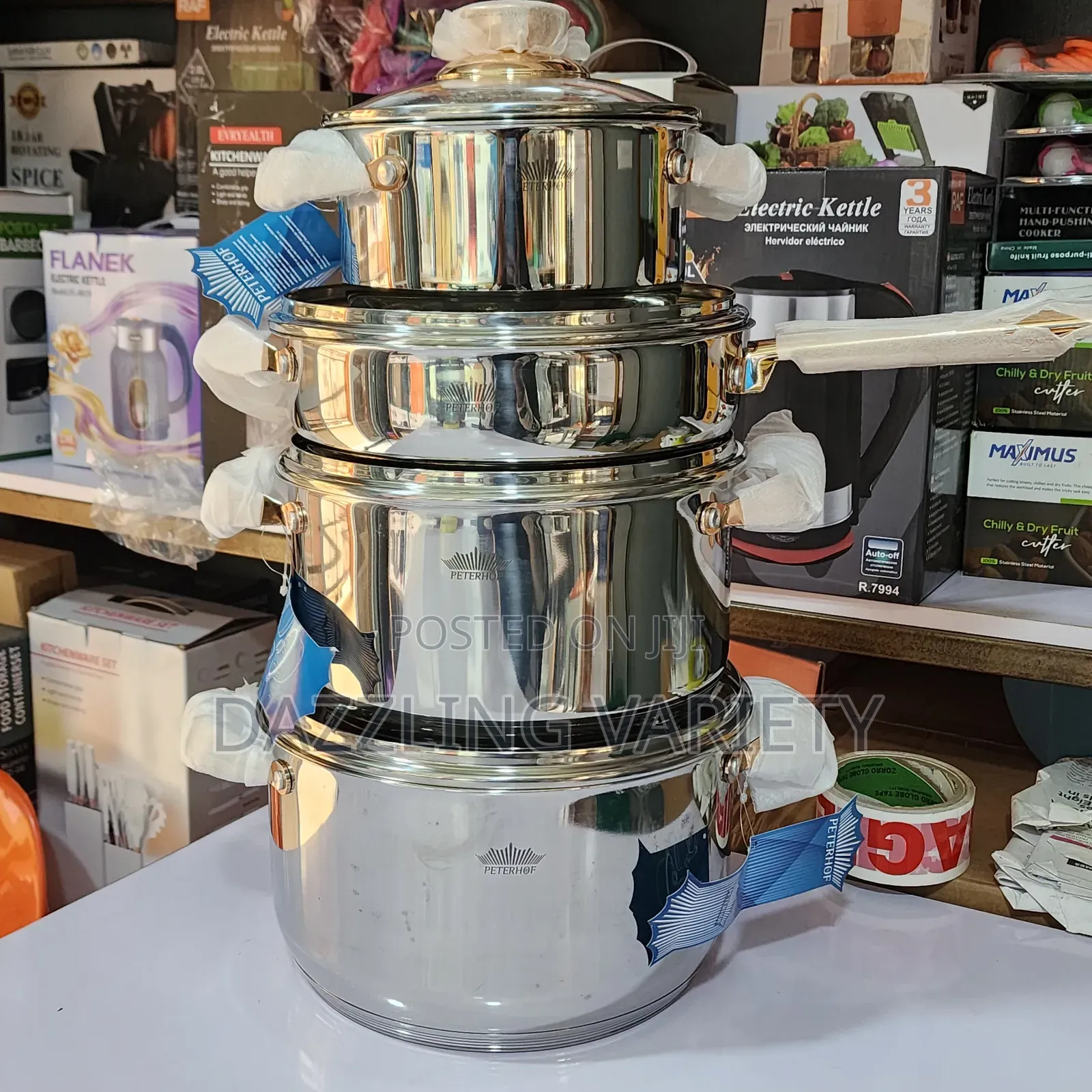8pcs Peterhof Stainless Cookware Set 20/24/26cm Pots 26cm Frying Pan