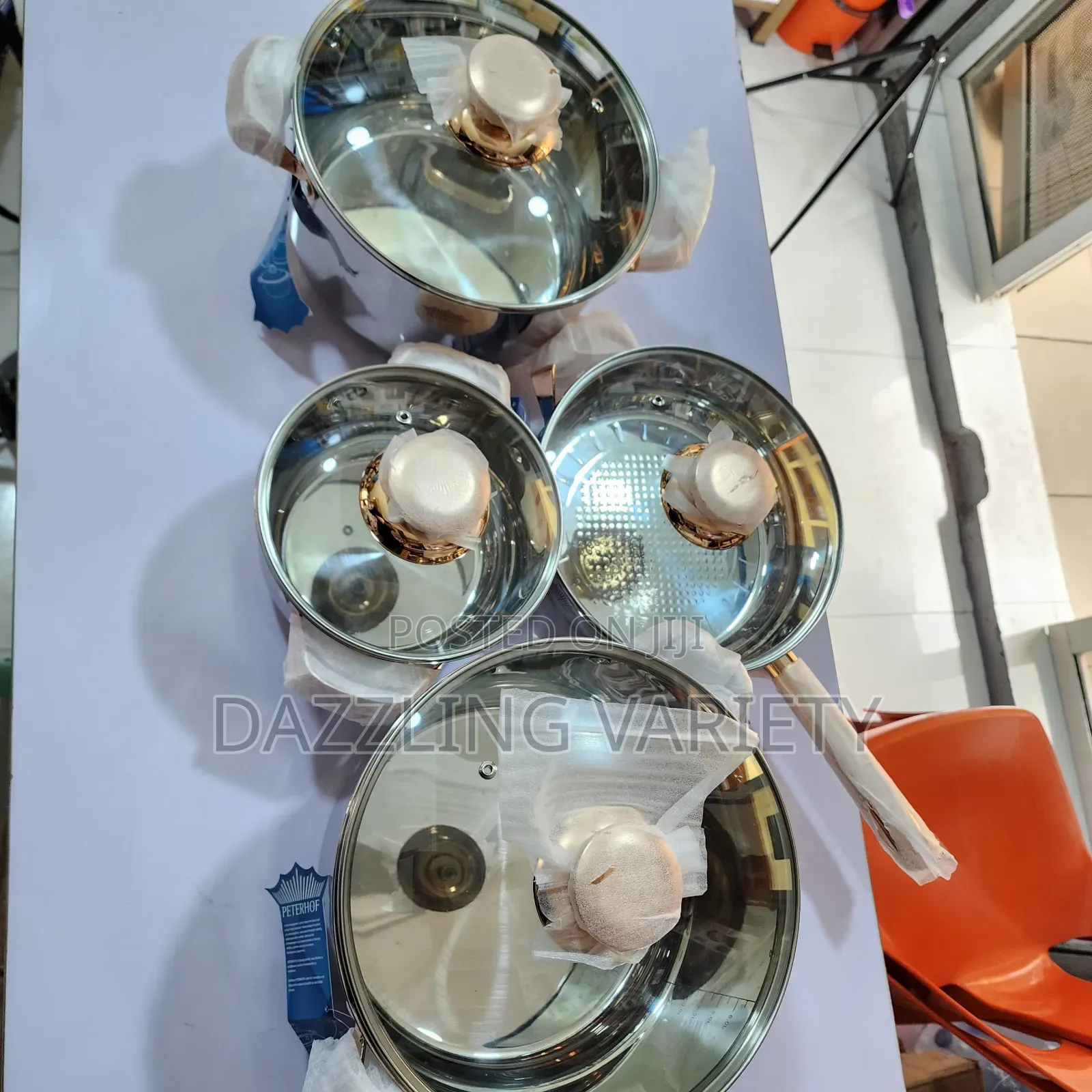 8pcs Peterhof Stainless Cookware Set 20/24/26cm Pots 26cm Frying Pan