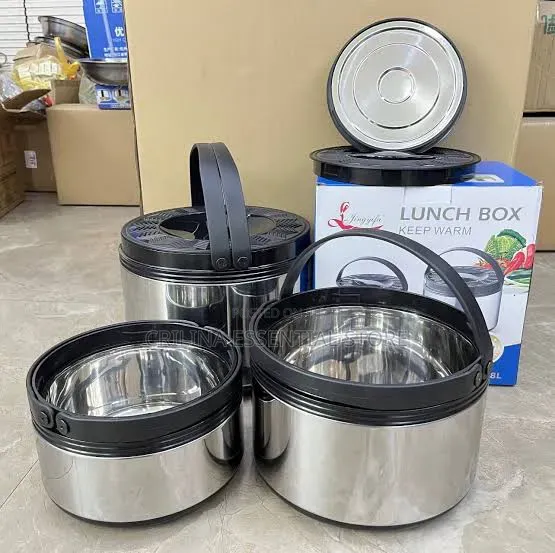 Stainless Steel Lunch Box (3 Sets)