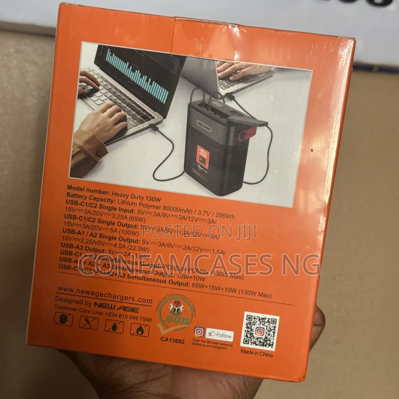 New Age 80000mah 130w Super Fast Charging Laptop Power Bank