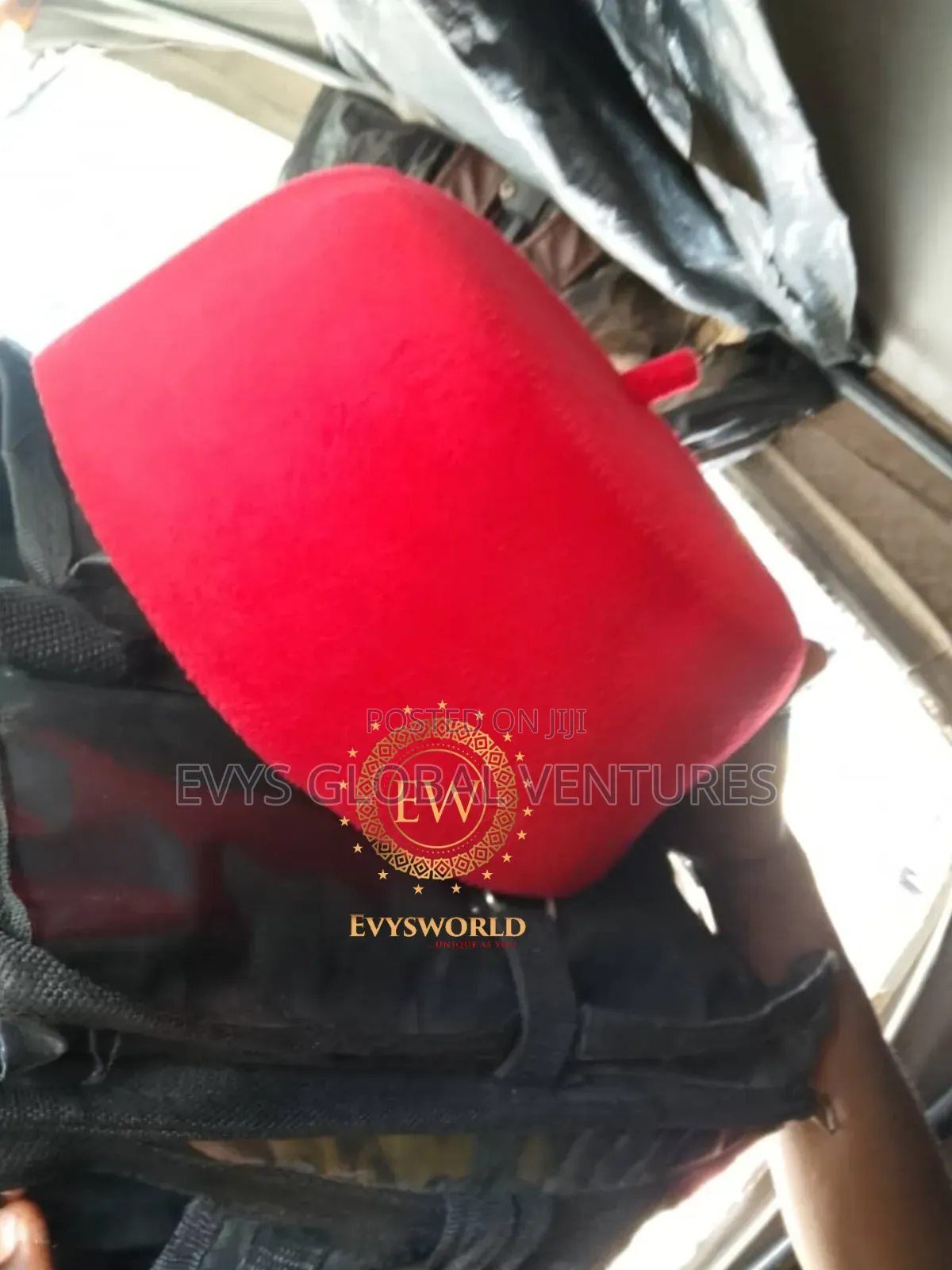 Igbo Men's Traditional Cap - Red