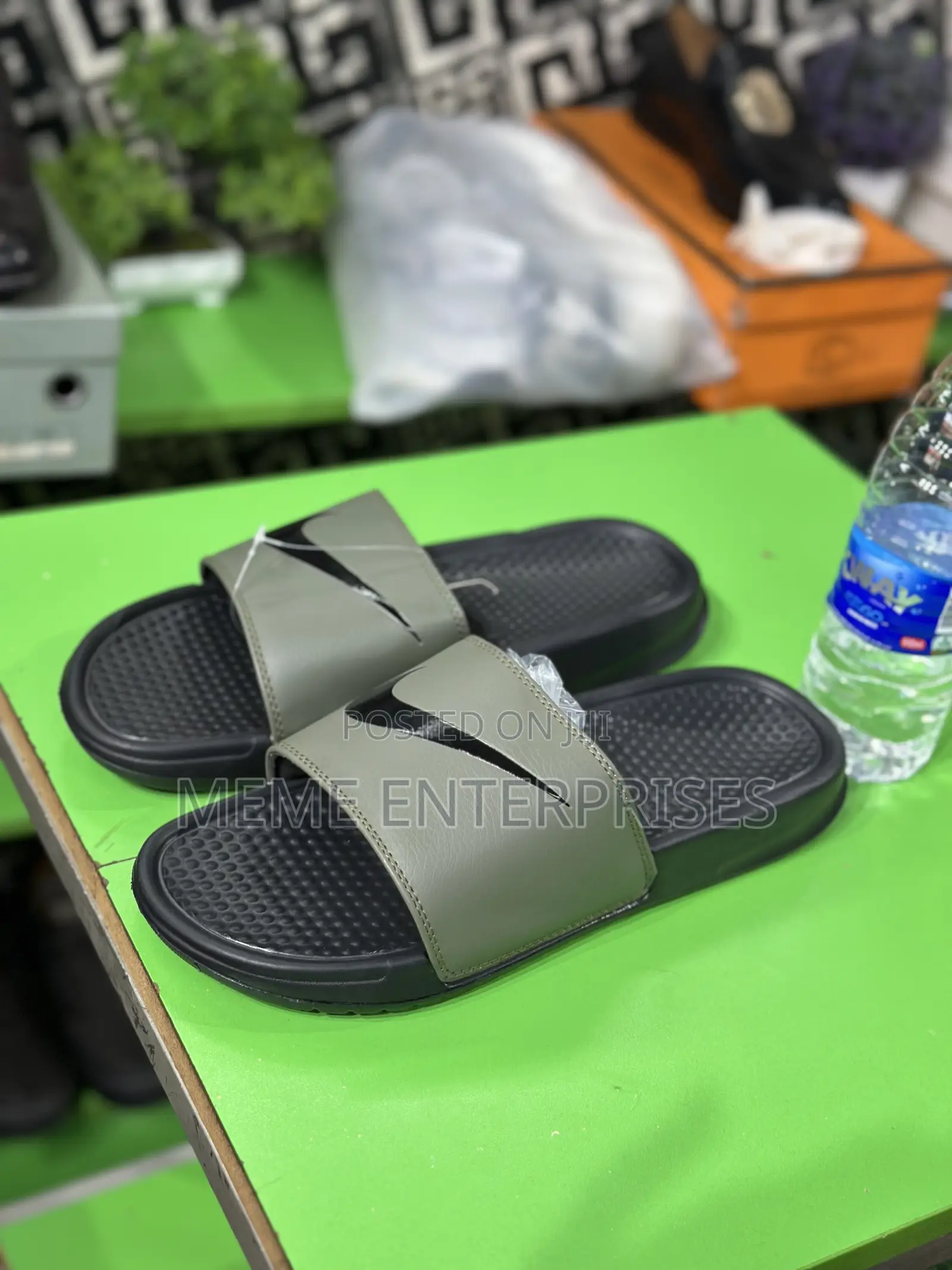 Army Green Nike Slide