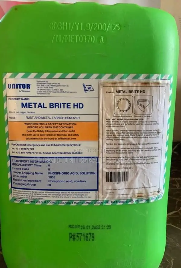 Unitor Metal Brite – Powerful Metal Cleaner Brightener